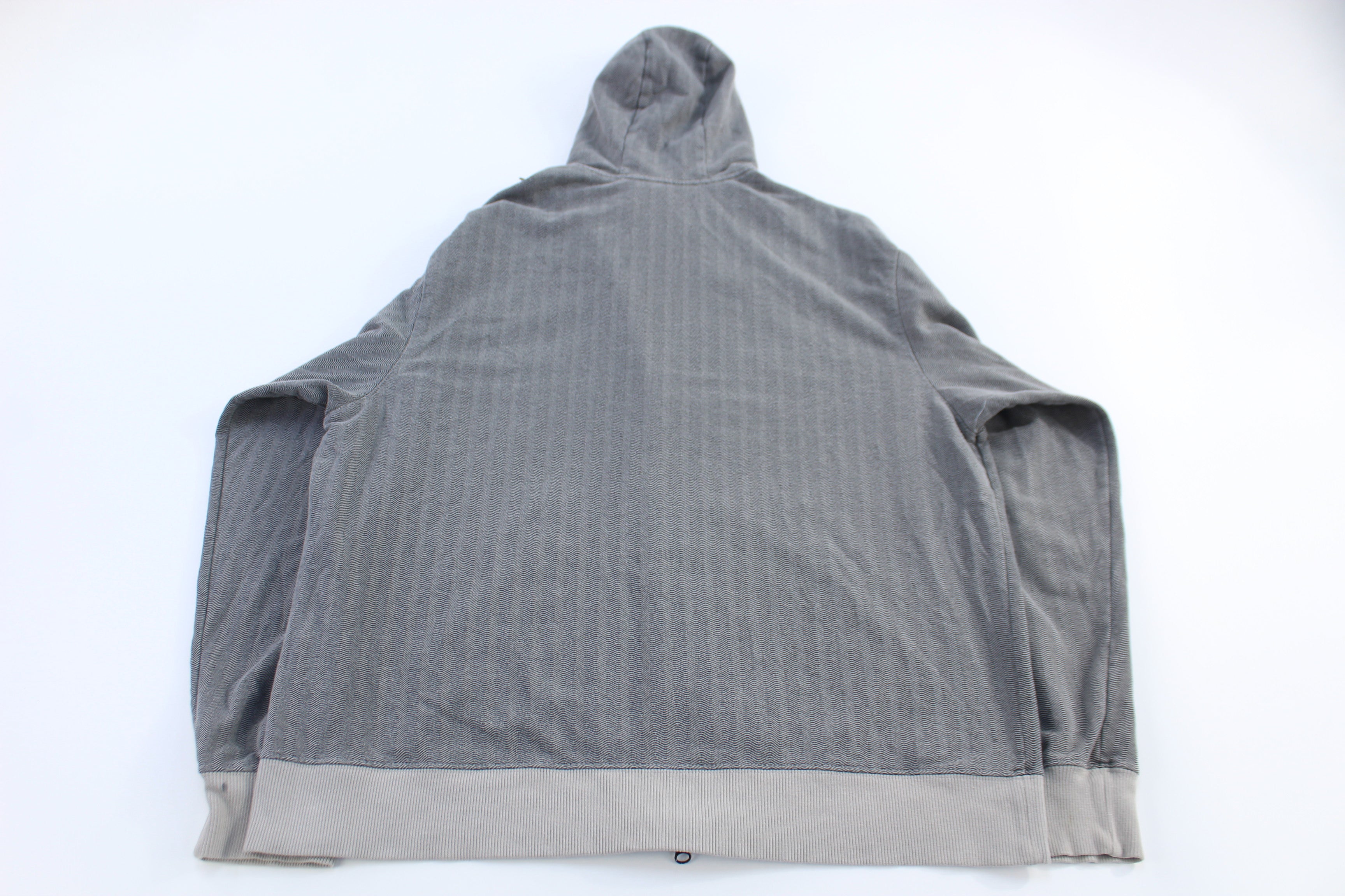 Vintage Nike Embroidered Logo Grey Full Zip Hoodie