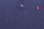 Polo by Ralph Lauren Embroidered Logo Blue Quarter Zip Sweater