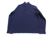 Polo by Ralph Lauren Embroidered Logo Blue Quarter Zip Sweater