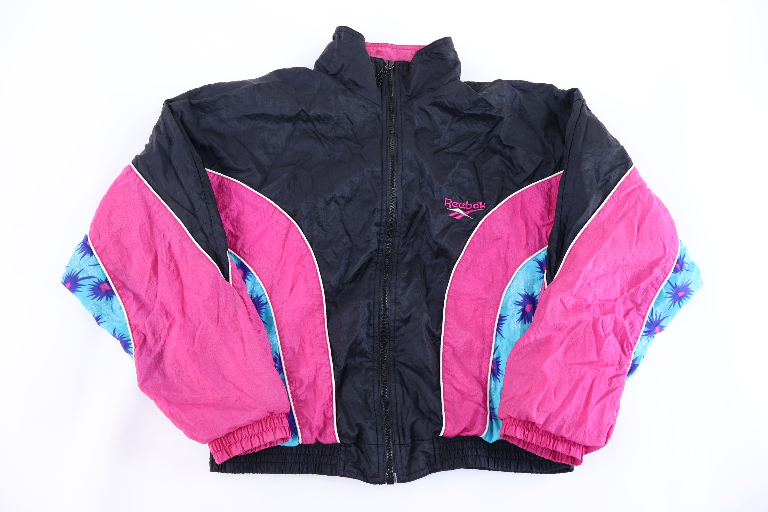 Women's Reebok Embroidered Logo Multicolor Full Zip Jacket