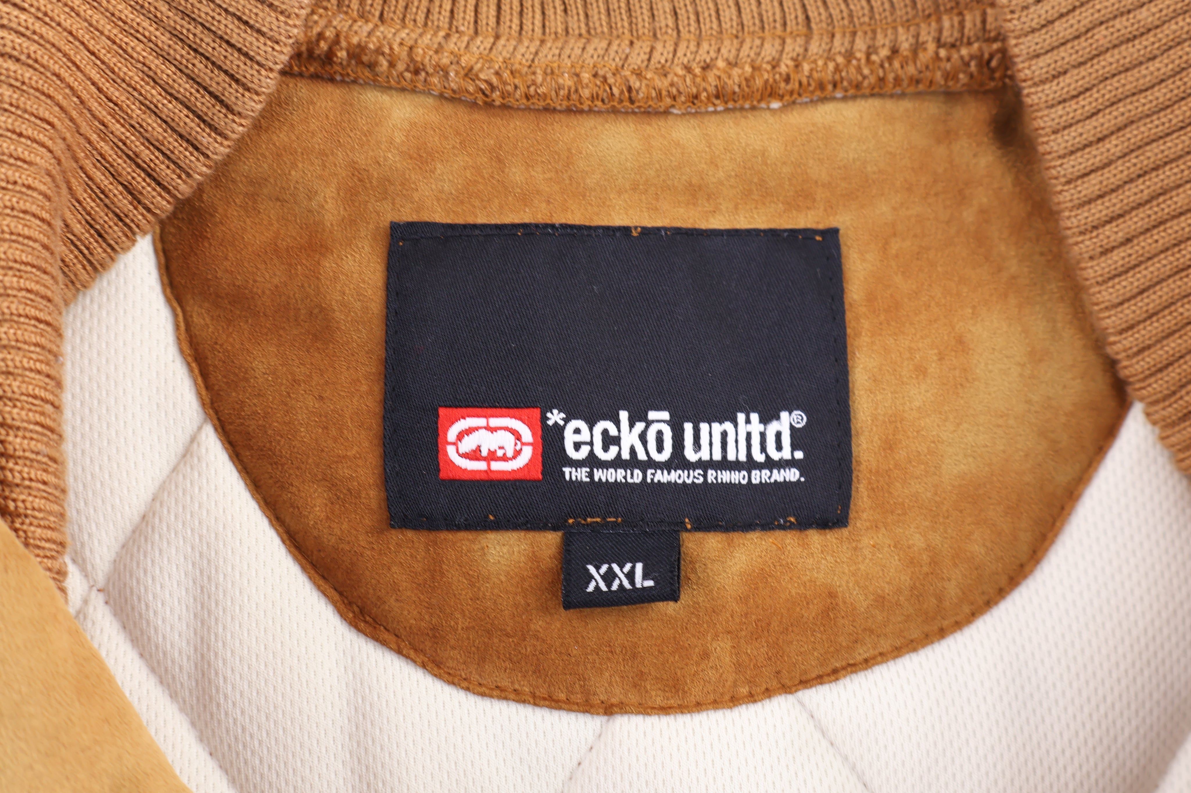 Ecko Unltd Tan Quilted Full Zip Jacket