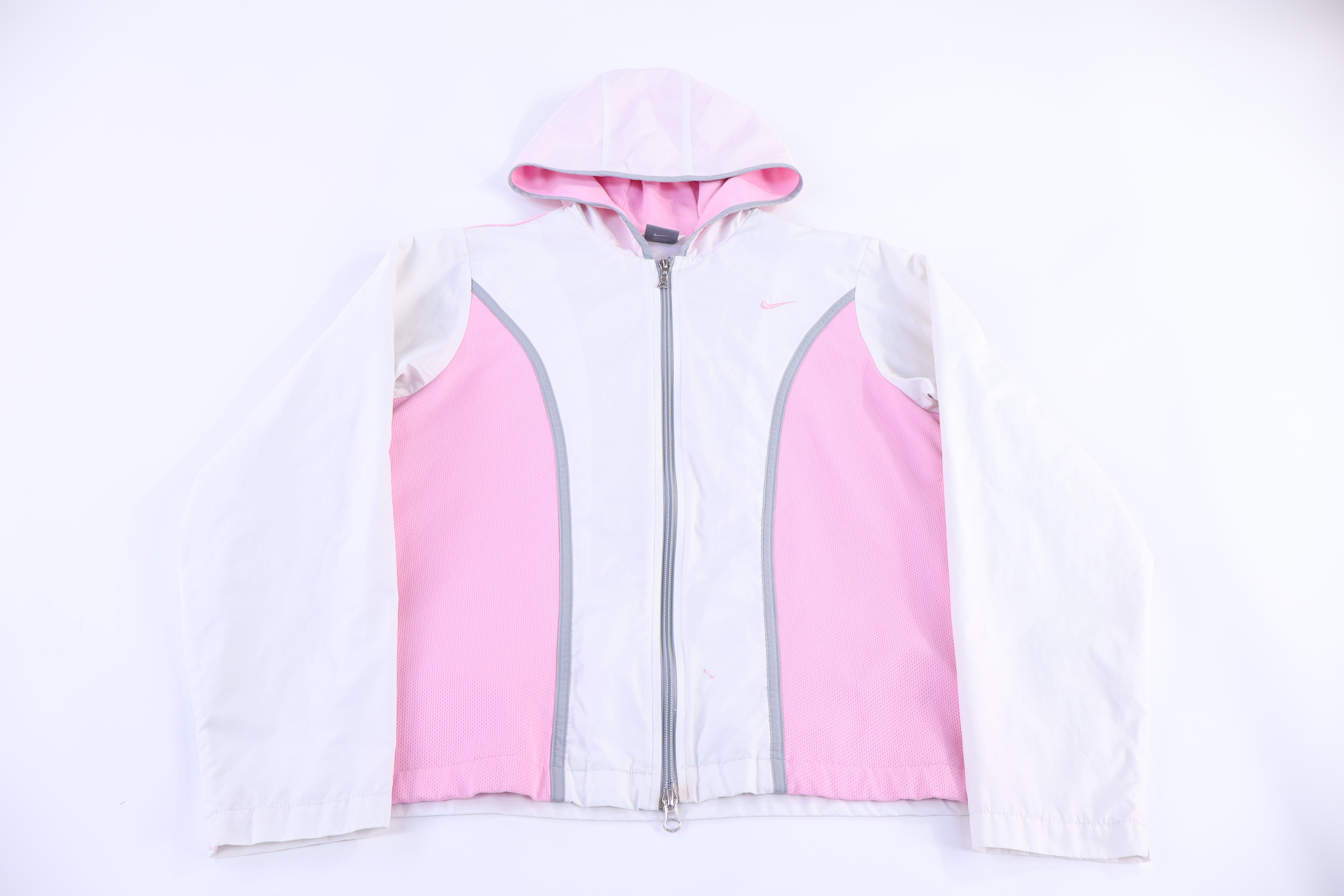 Vintage Nike Pink White Full Zip Windbreaker