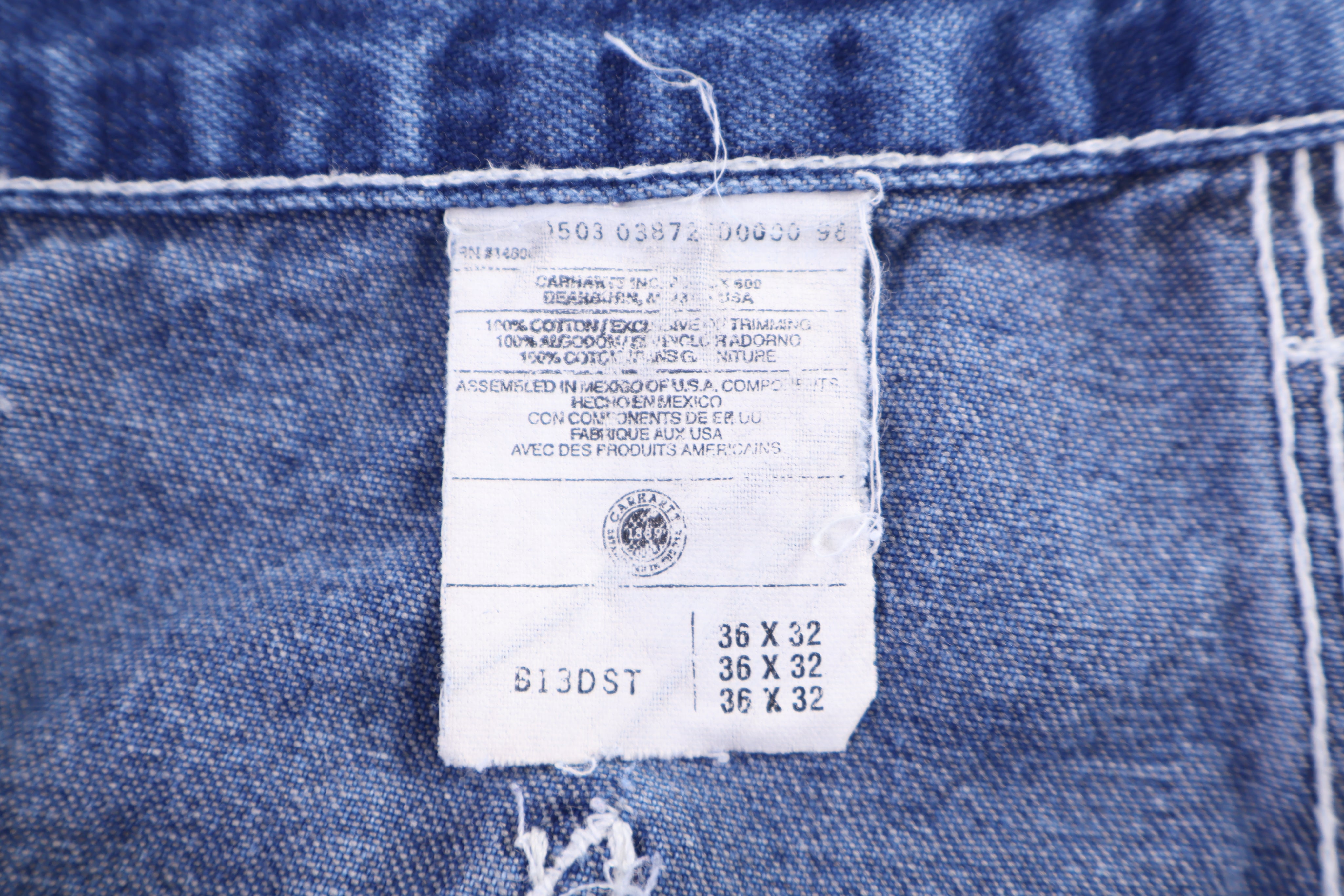 Carhartt Logo Patch Dark Wash Denim Jeans