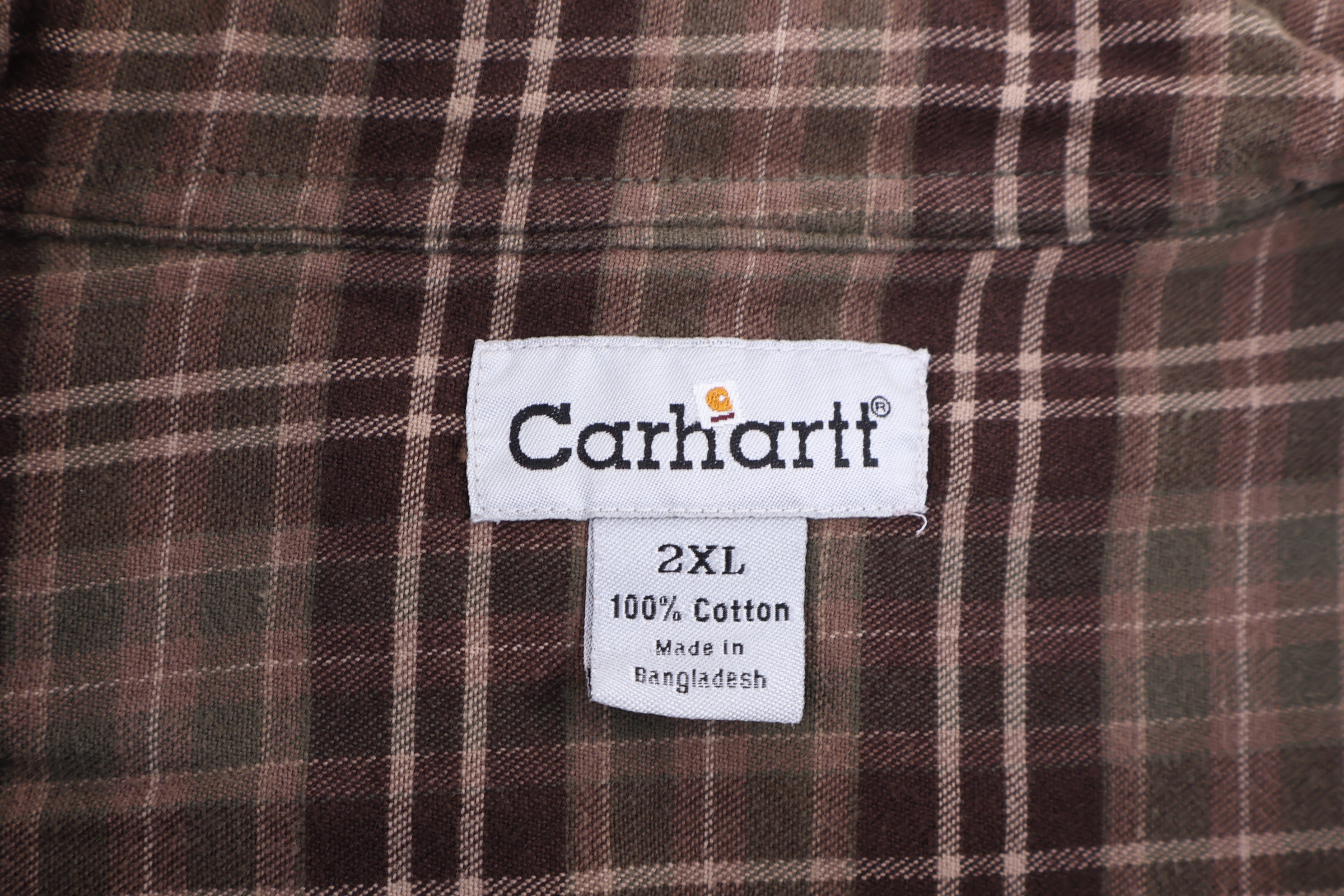 Carhartt Logo Patch Green LS Button Down