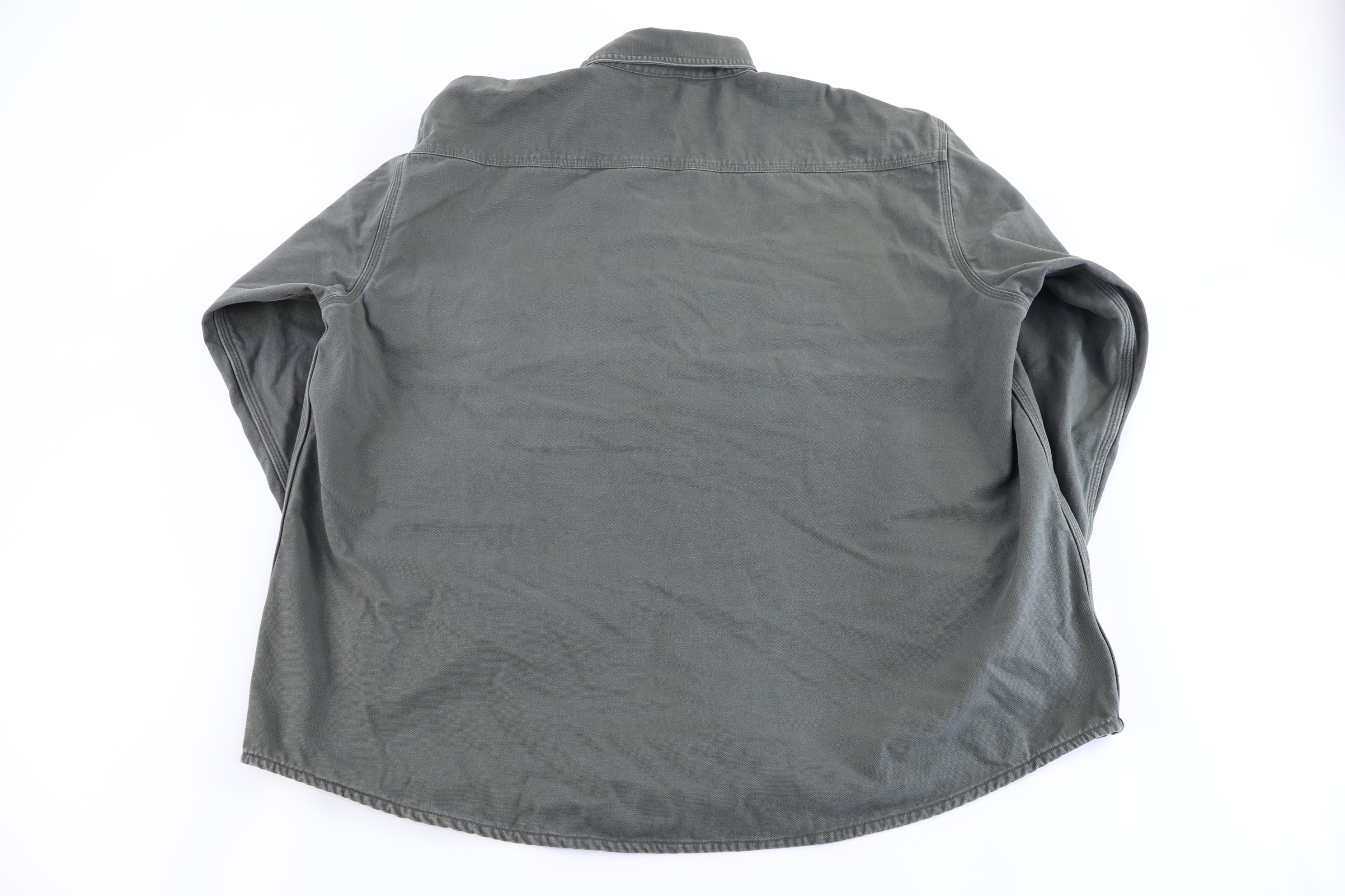Carhartt Logo Patch Green LS Button Down
