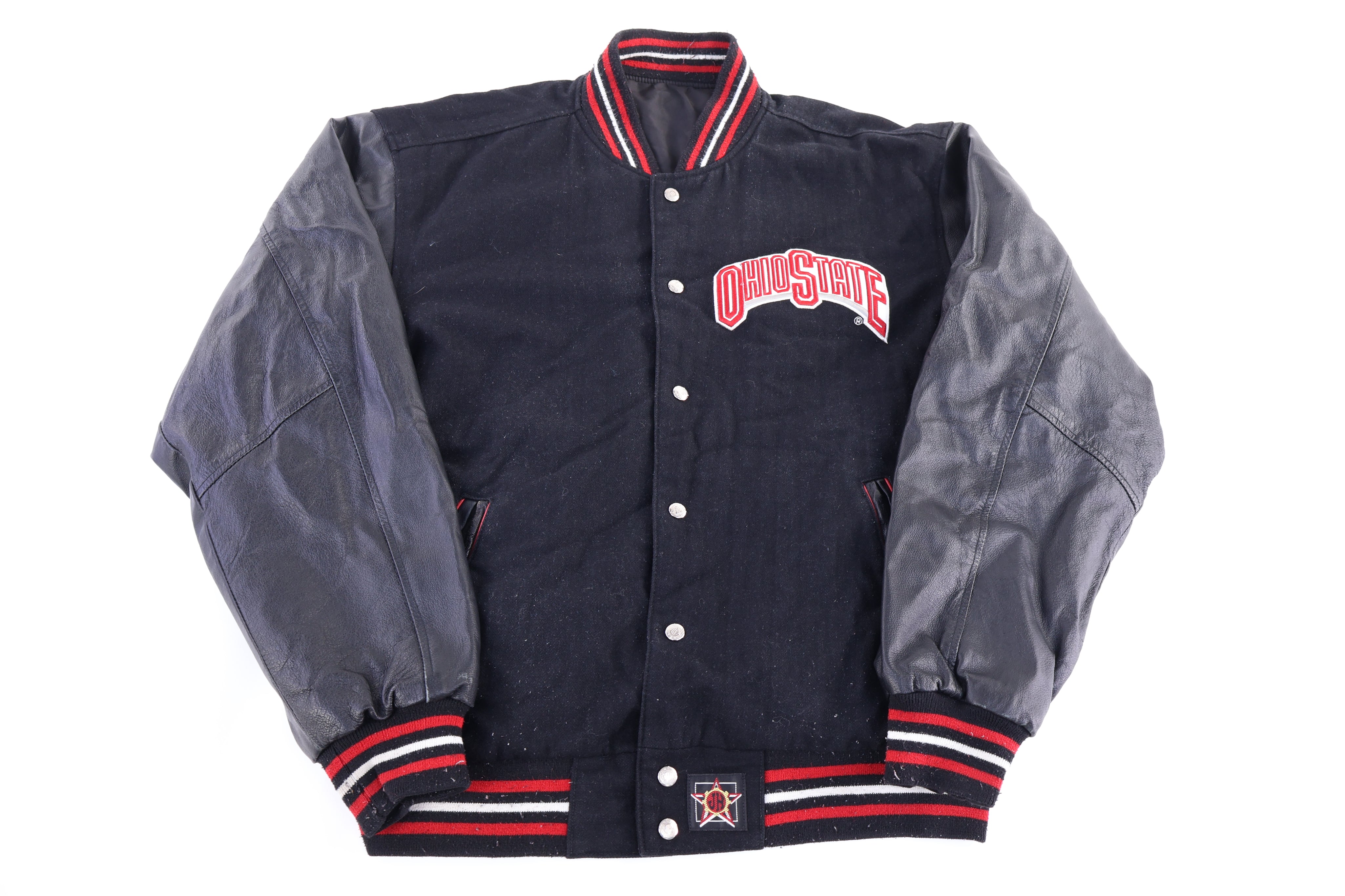 Vintage Jeff Hamilton Ohio State University Reversible Bomber Jacket