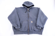 Carhartt Logo Patch Grey Full Zip Jacket