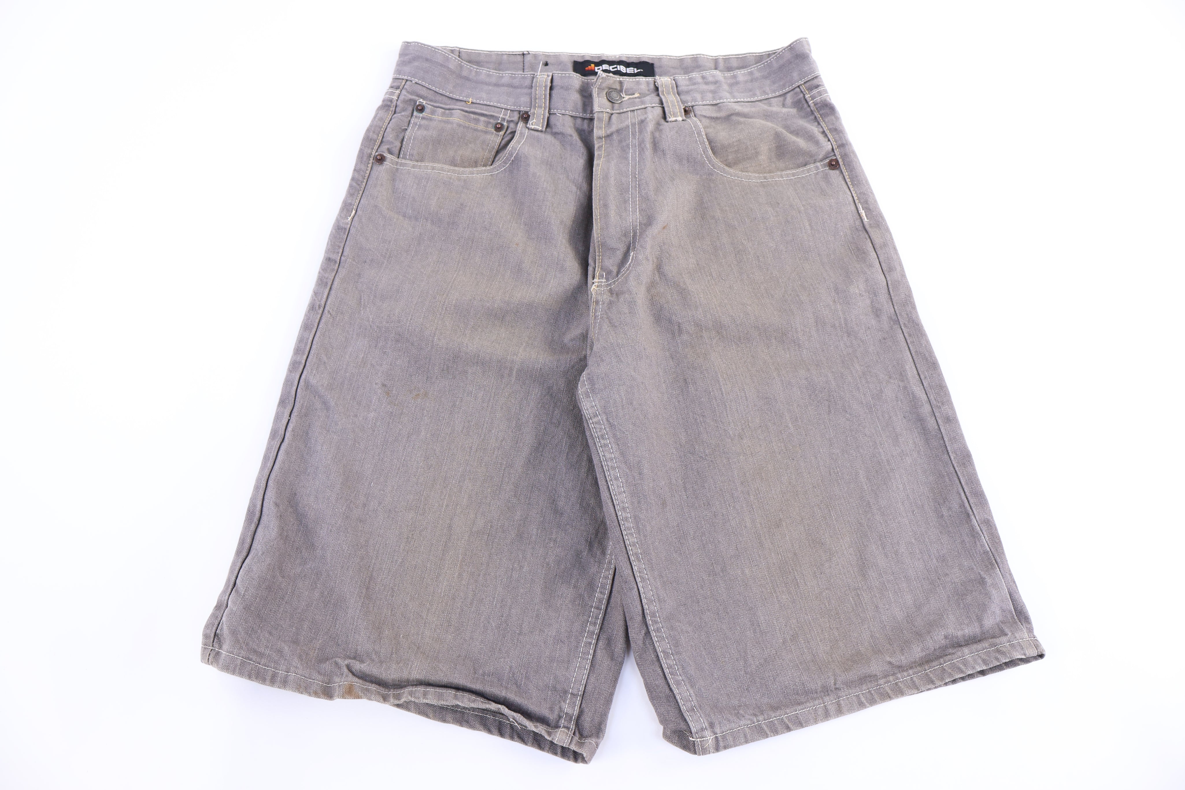 Y2K Decibel Grey Denim Shorts