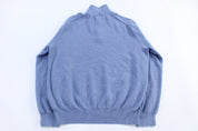 Polo Ralph Lauren Embroidered Logo Blue Quarter Zip Sweater