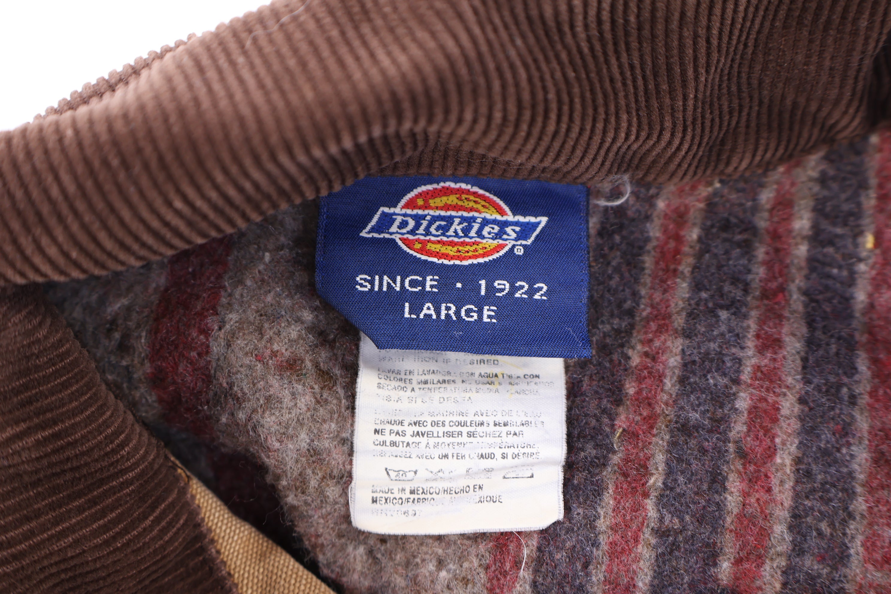 Dickies Logo Patch Tan Blanket Lined Full Zip Jacket