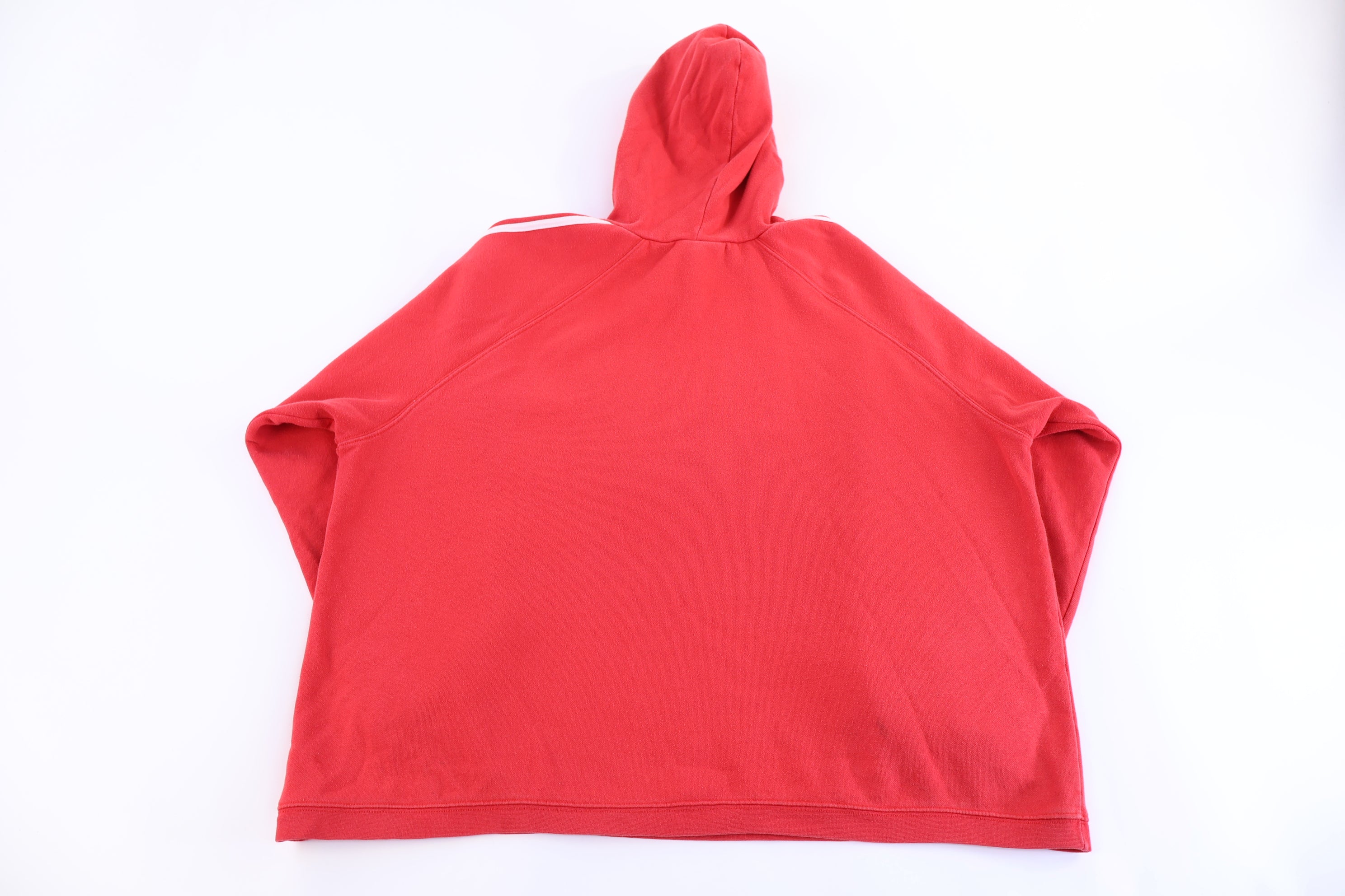 90's Adidas Embroidered Logo Red Pullover Hoodie