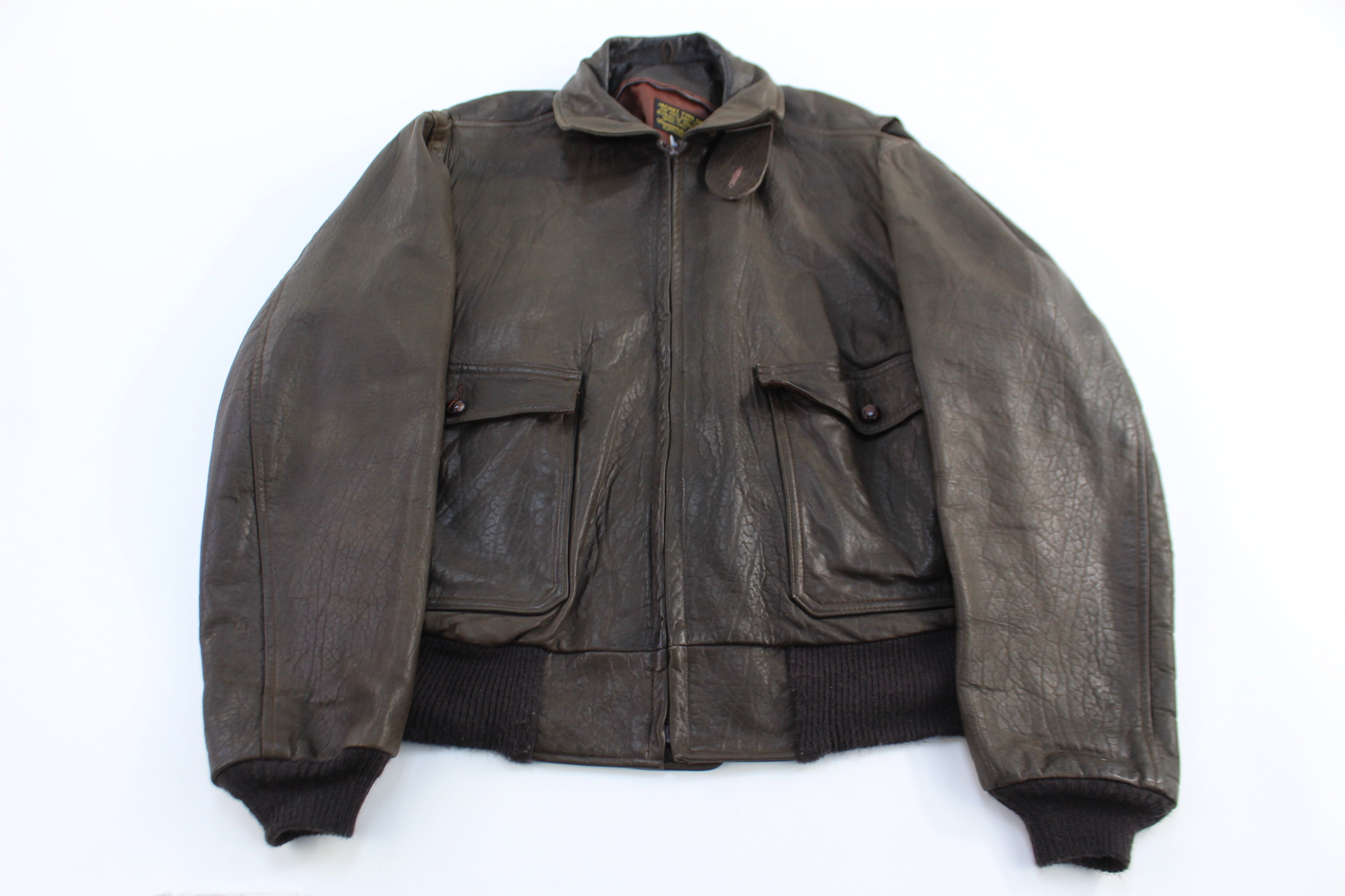 90's Jacket Type GWI Brown Leather Jacket