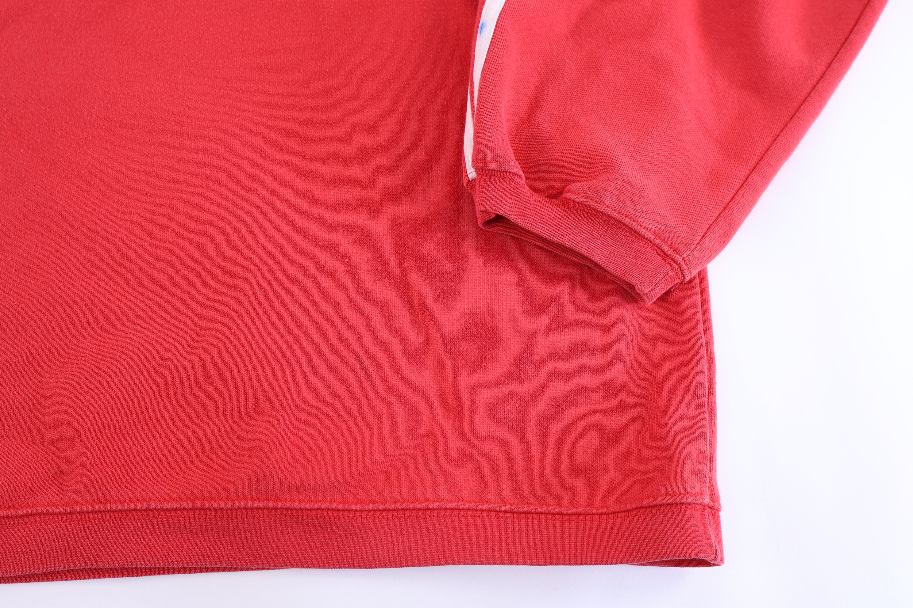 90's Adidas Embroidered Logo Red Pullover Hoodie