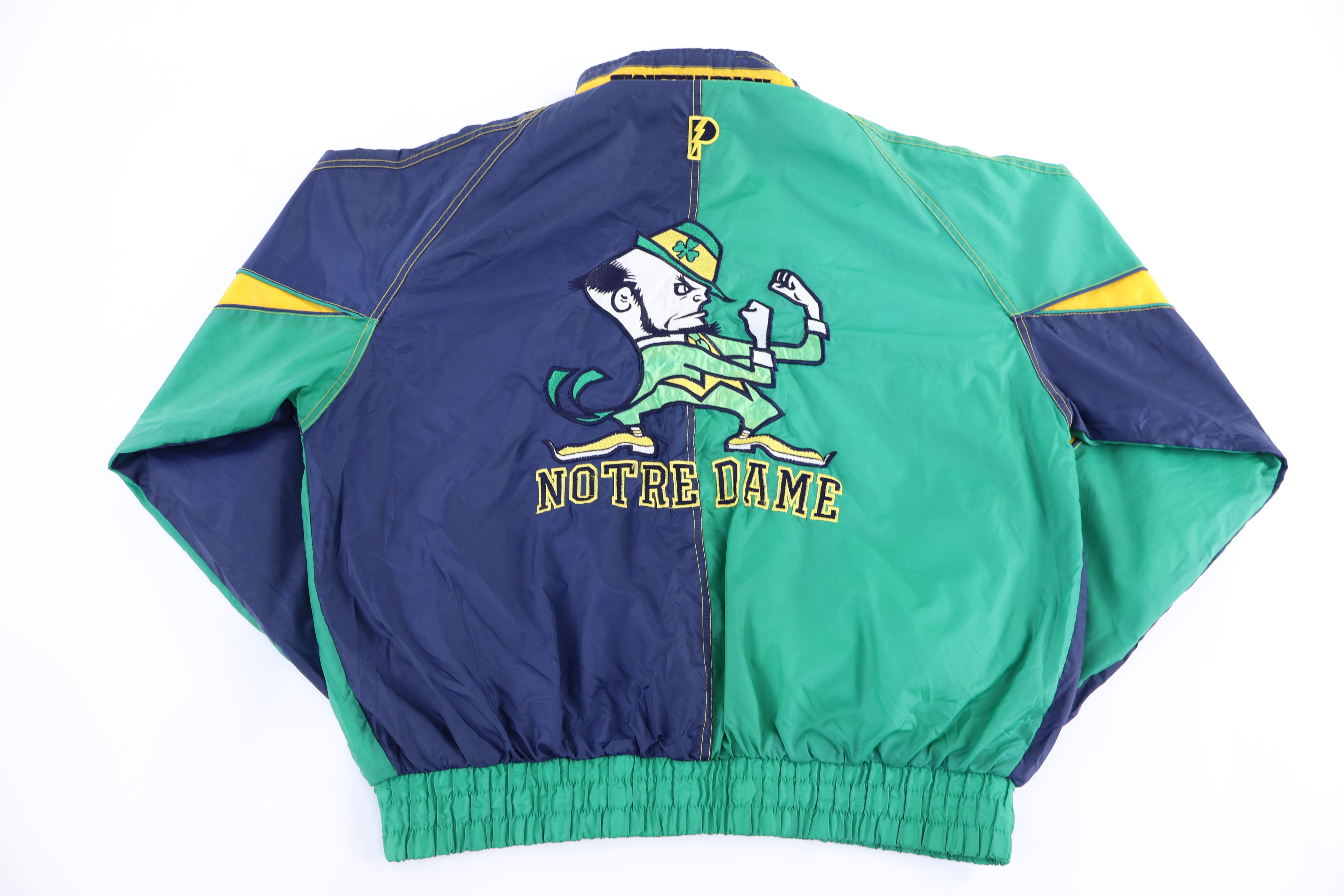 90's University of Notre Dame Full Zip Windbreaker Jacket