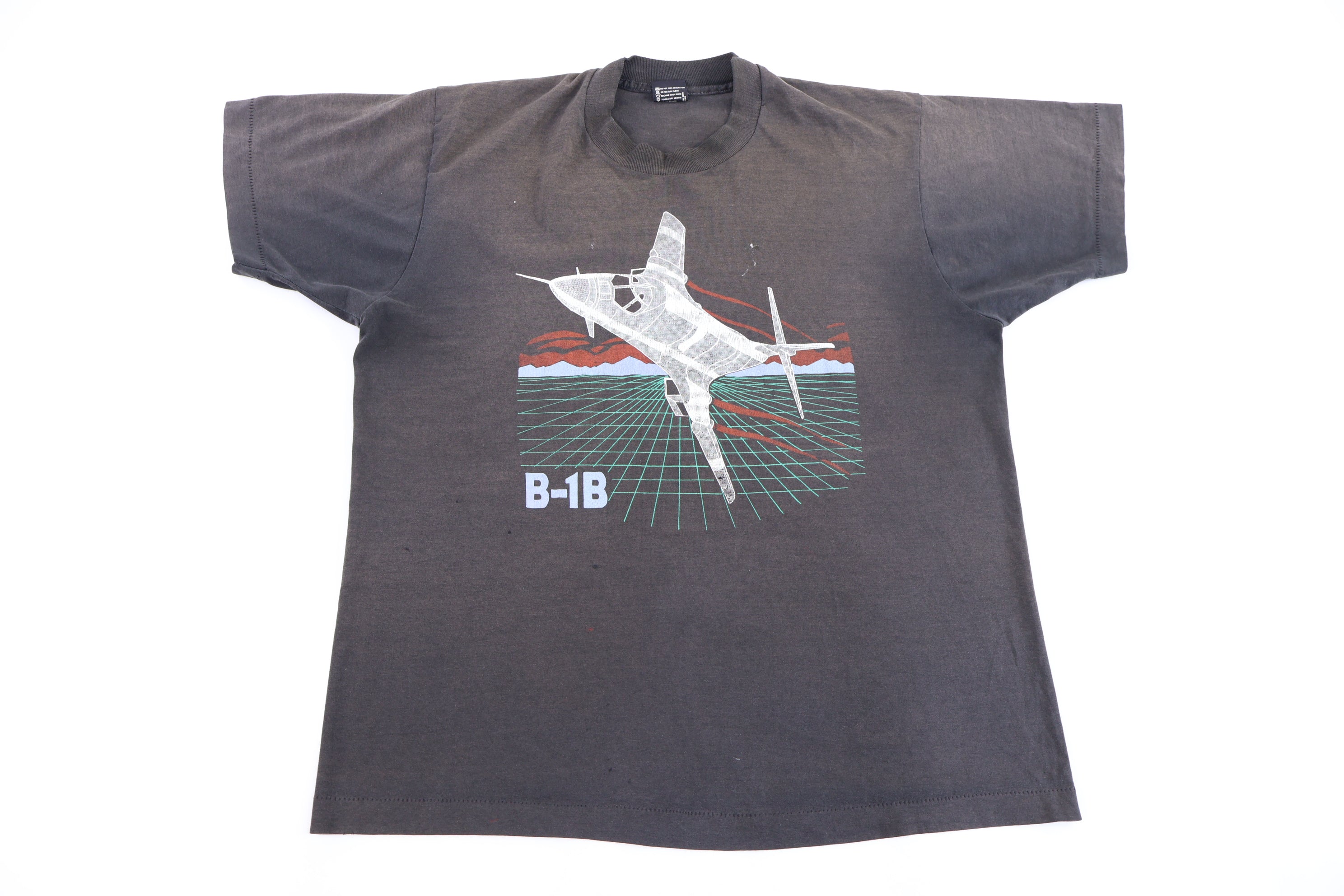 80's B-1B Bomber Airplane Graphic T-shirt