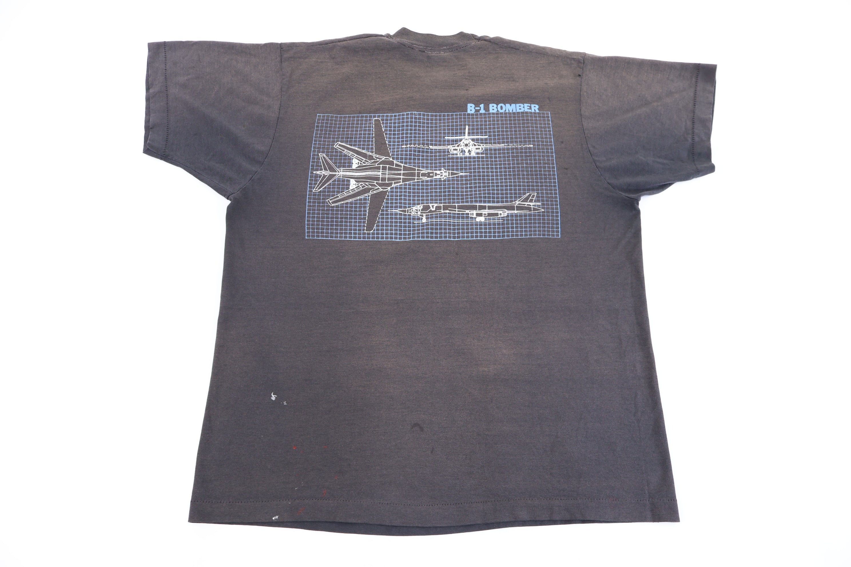 80's B-1B Bomber Airplane Graphic T-shirt