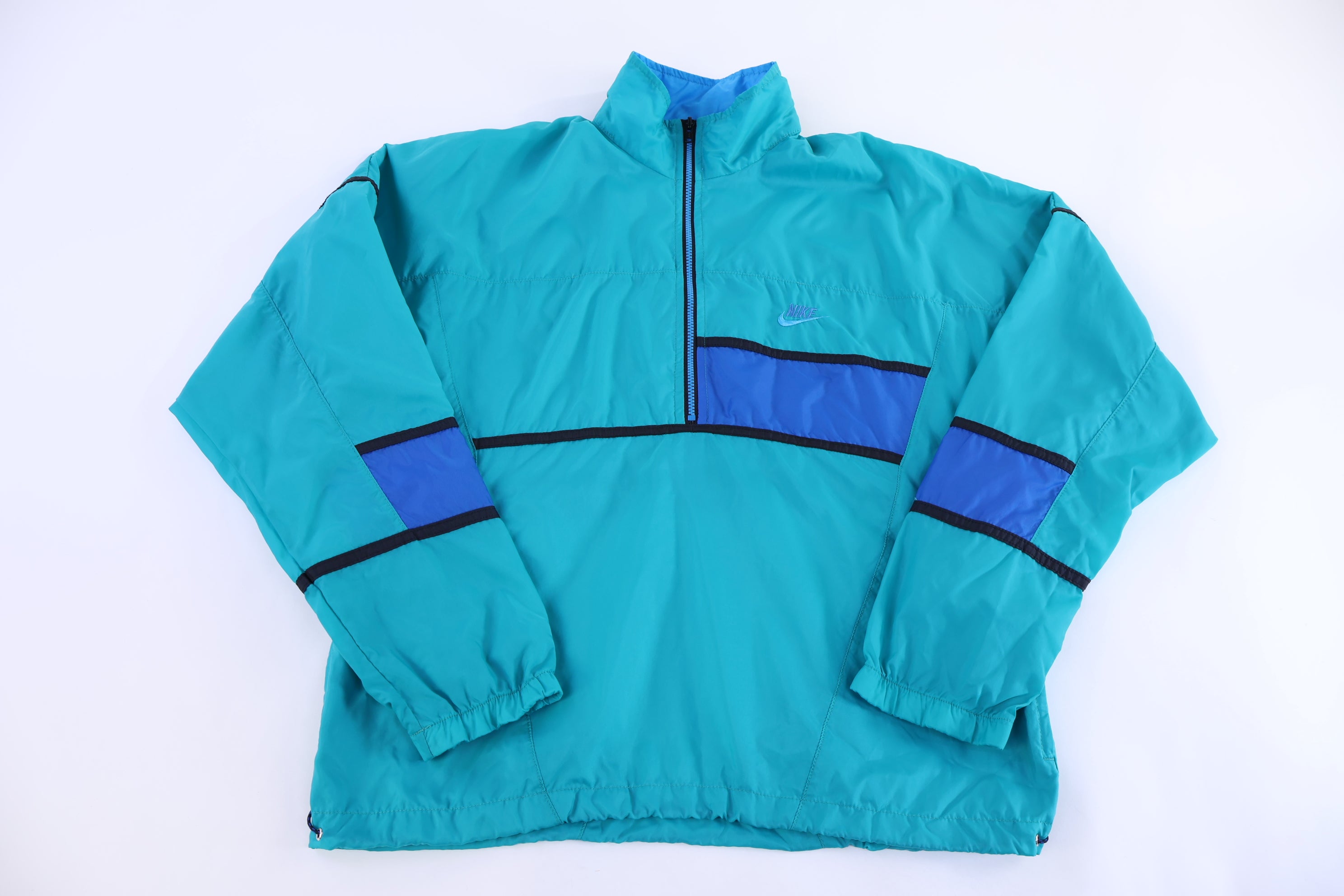 90's Nike Embroidered Logo Multicolor Half Zip Windbreaker