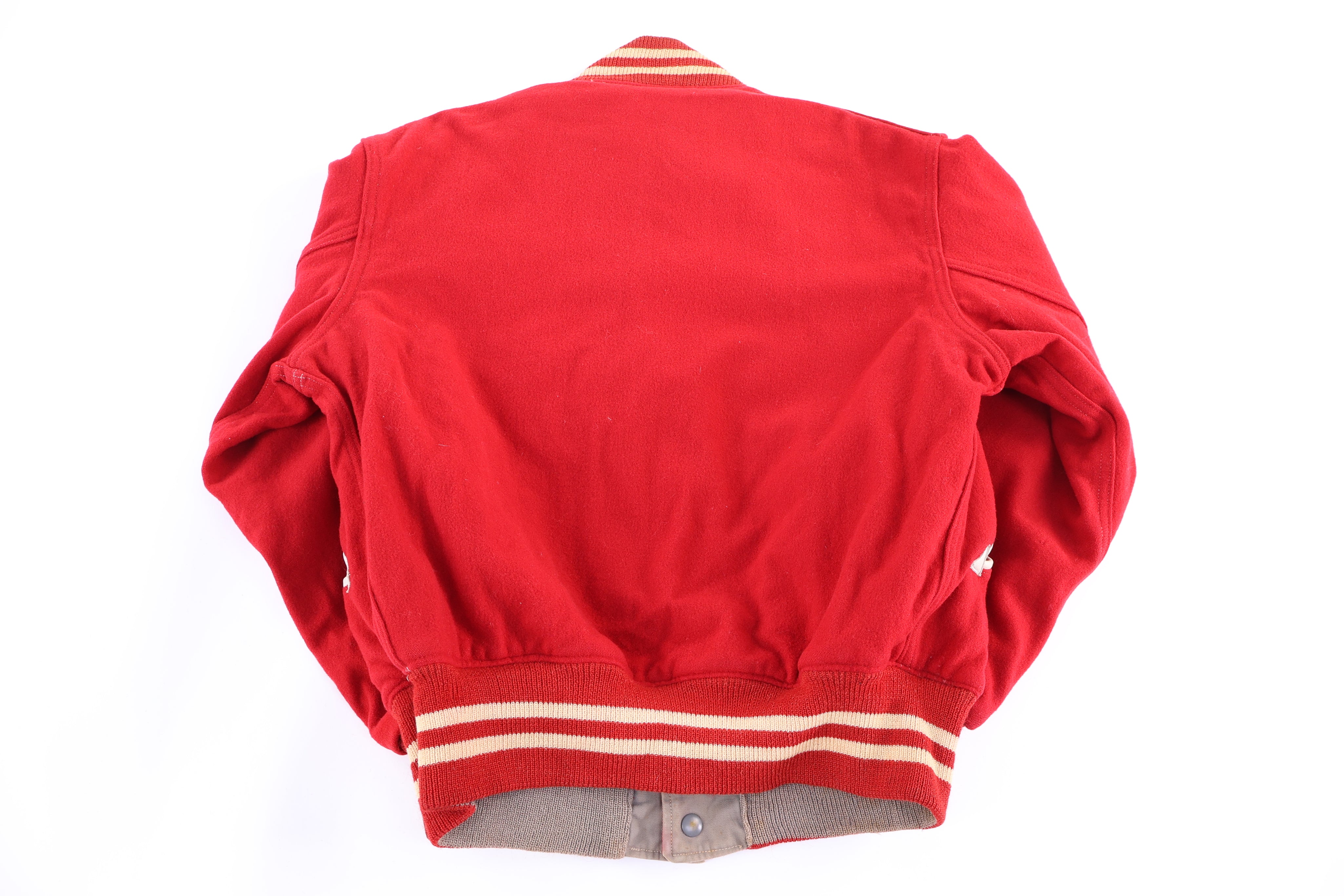 50's Red & White Varsity Bomber Jacket