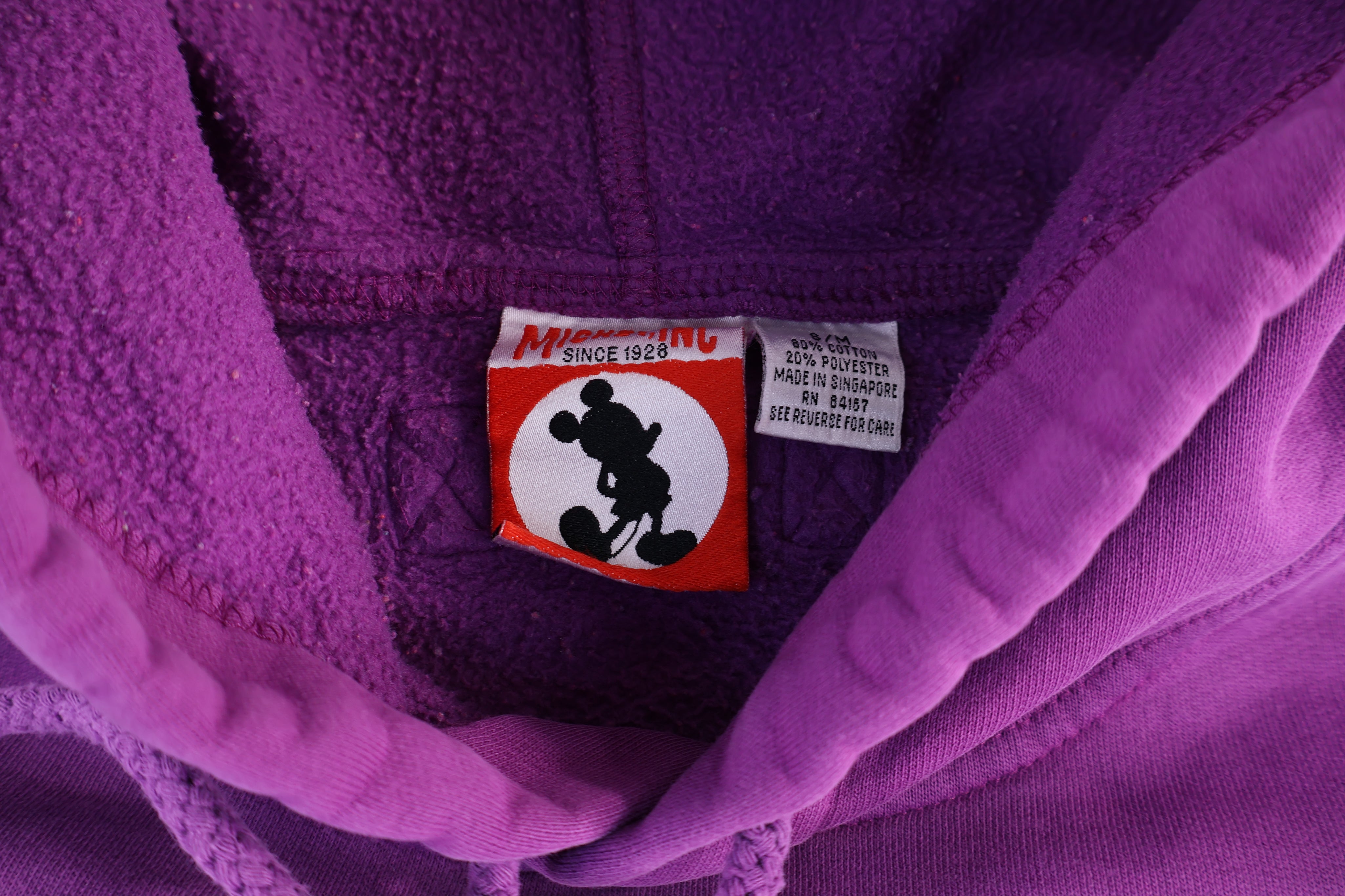 Vintage Mickey Mouse Embroidered Pullover Hoodie