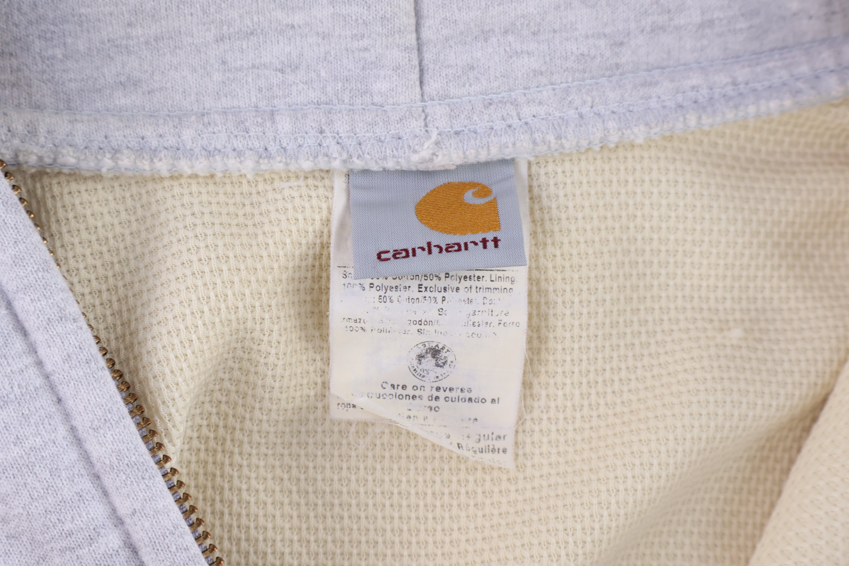 Carhartt Logo Patch Grey Full Zip Jacket