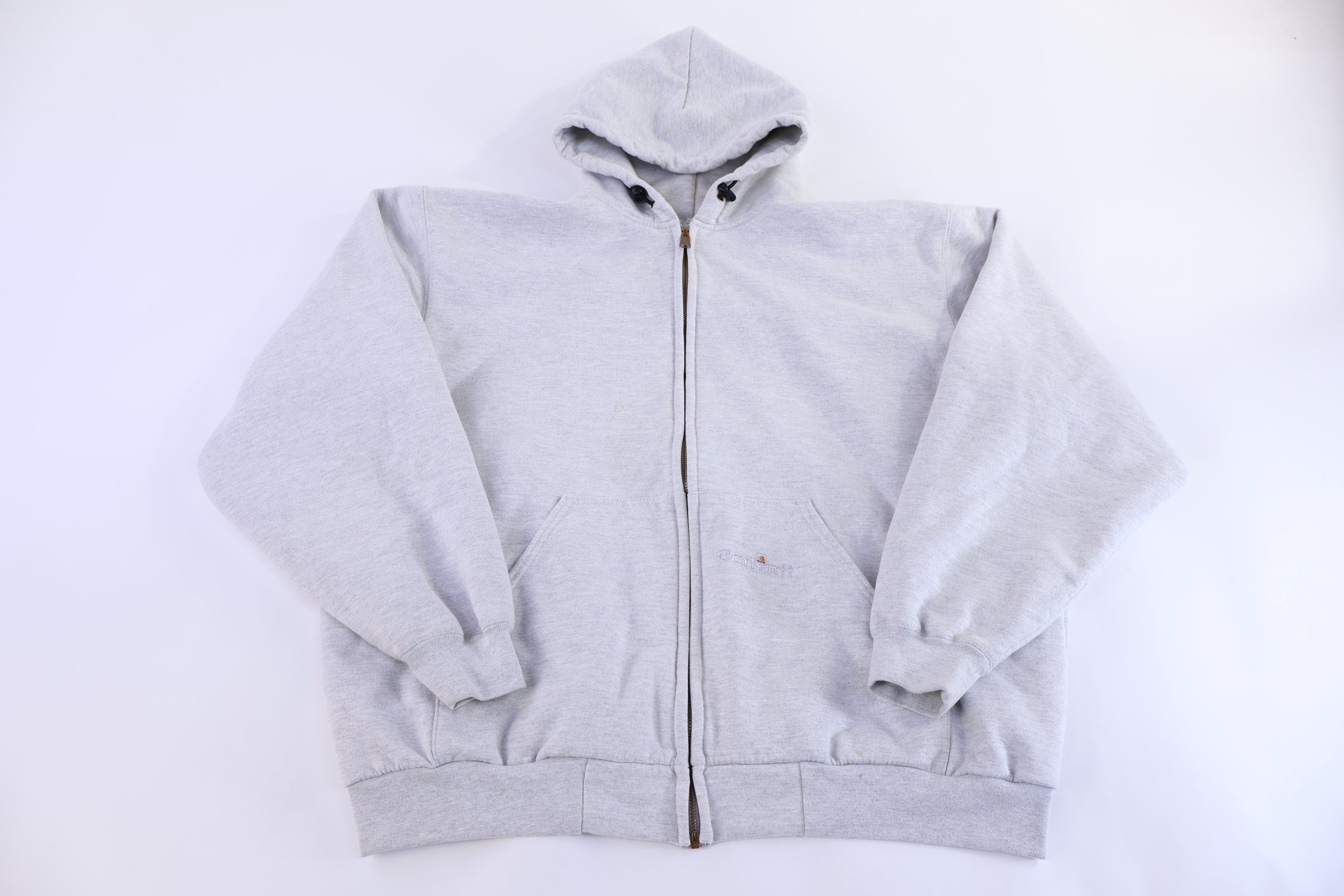 Carhartt Logo Patch Grey Full Zip Jacket