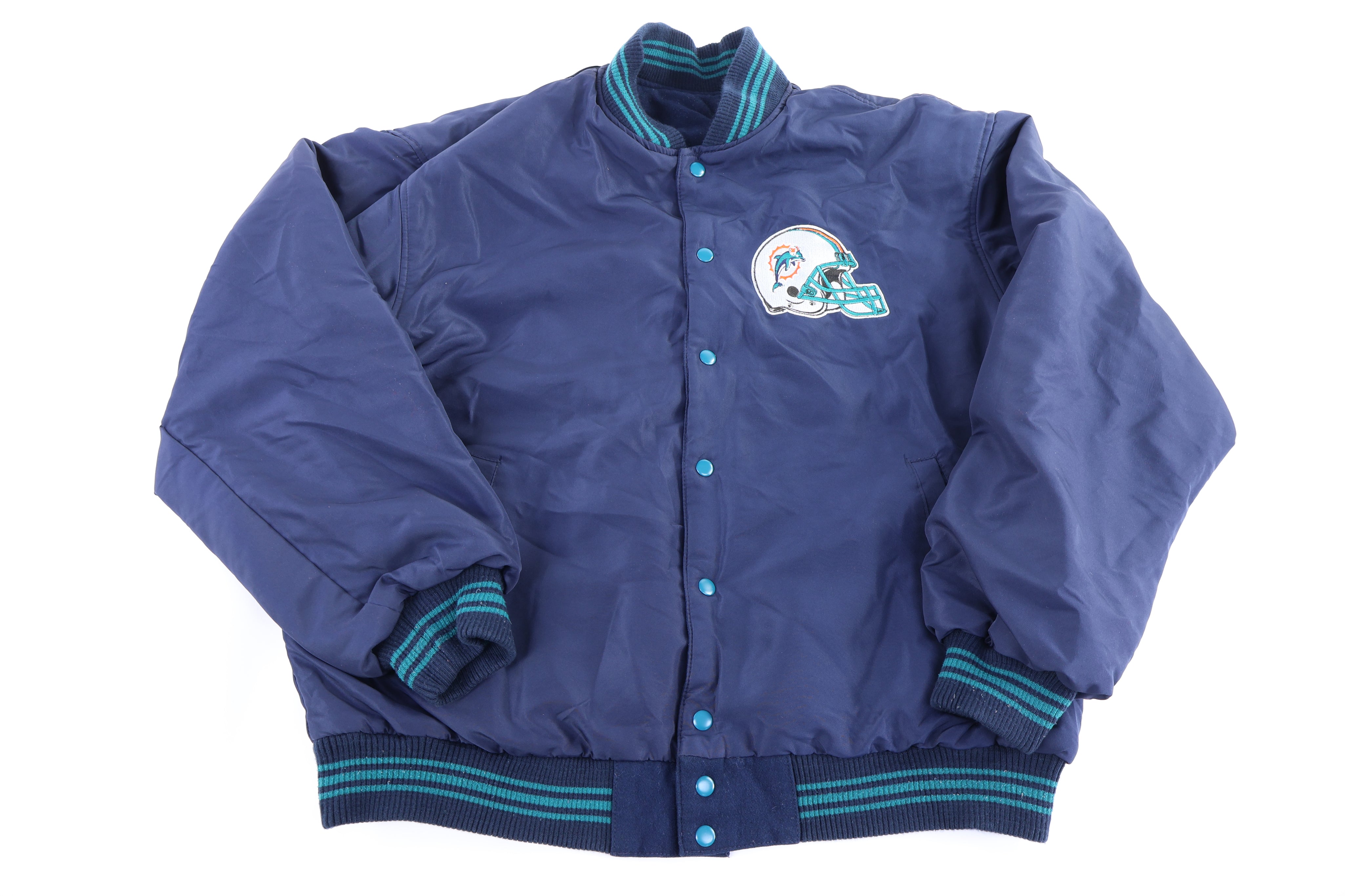 Vintage Miami Dolphins Football Reversible Bomber Jacket