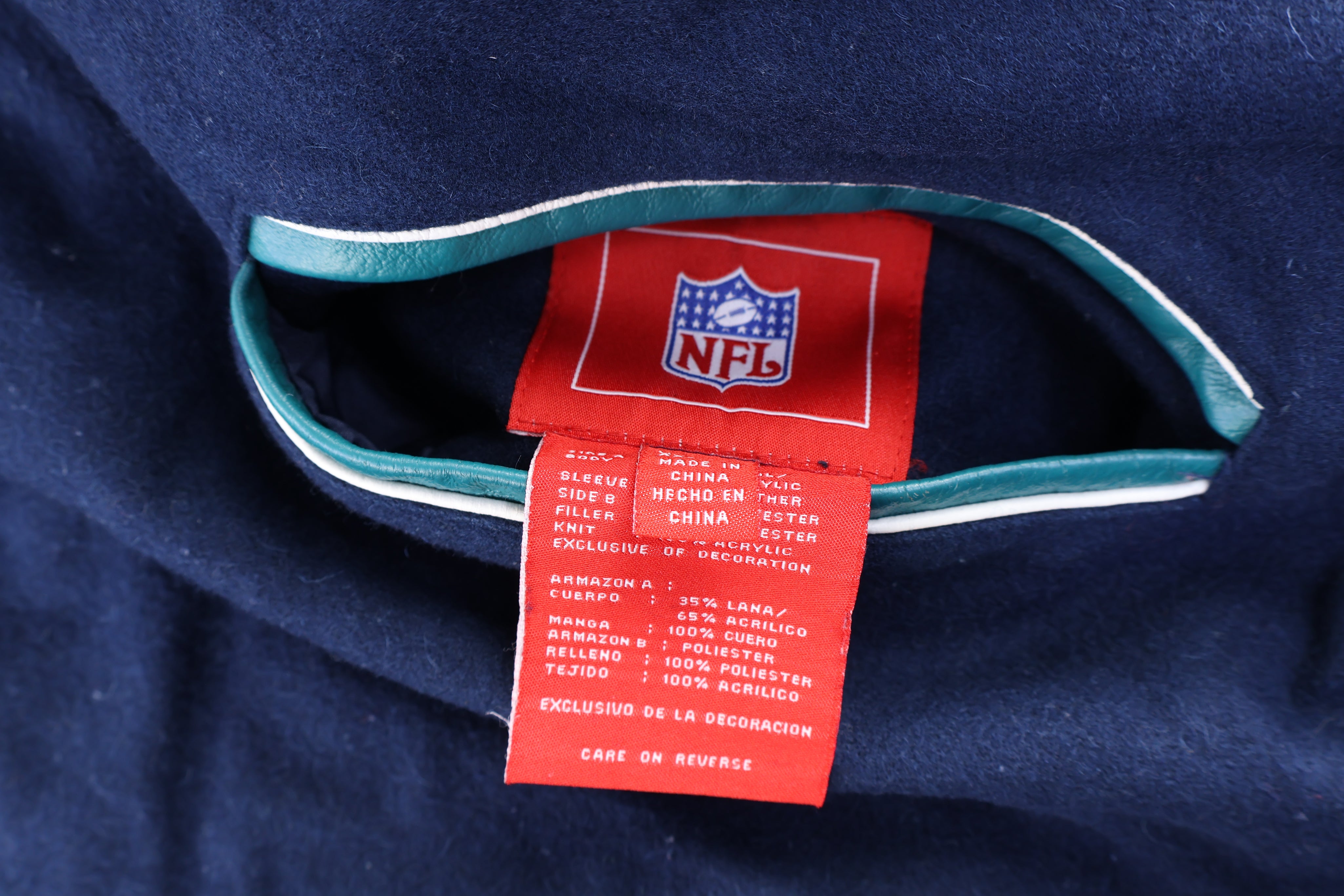 Vintage Miami Dolphins Football Reversible Bomber Jacket