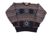 90's Campus Multipattern Knit Sweater