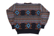 90's Campus Multipattern Knit Sweater
