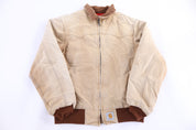 90's Carhartt Logo Patch Tan Santa Fe Full Zip Jacket