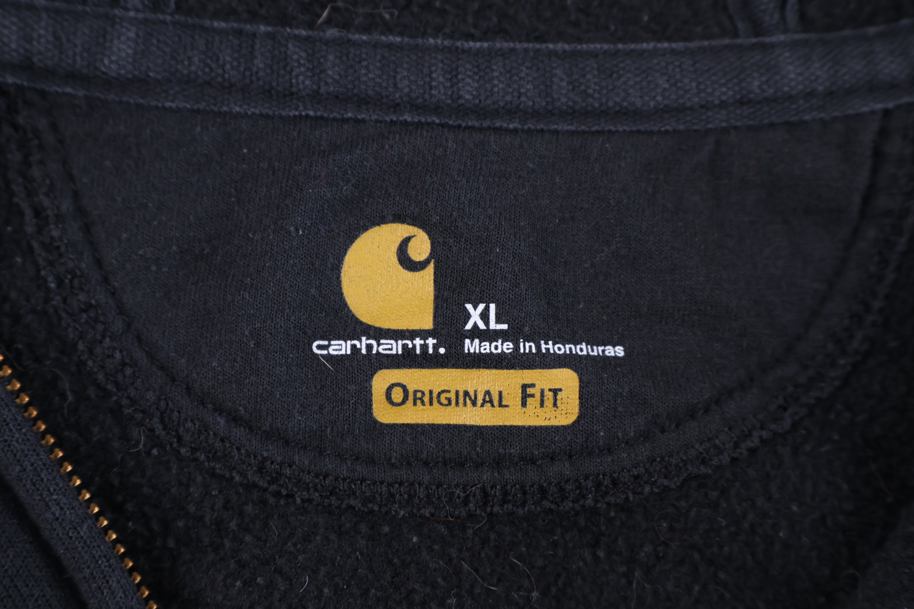 Carhartt Logo Patch Black Full Zip Jacket