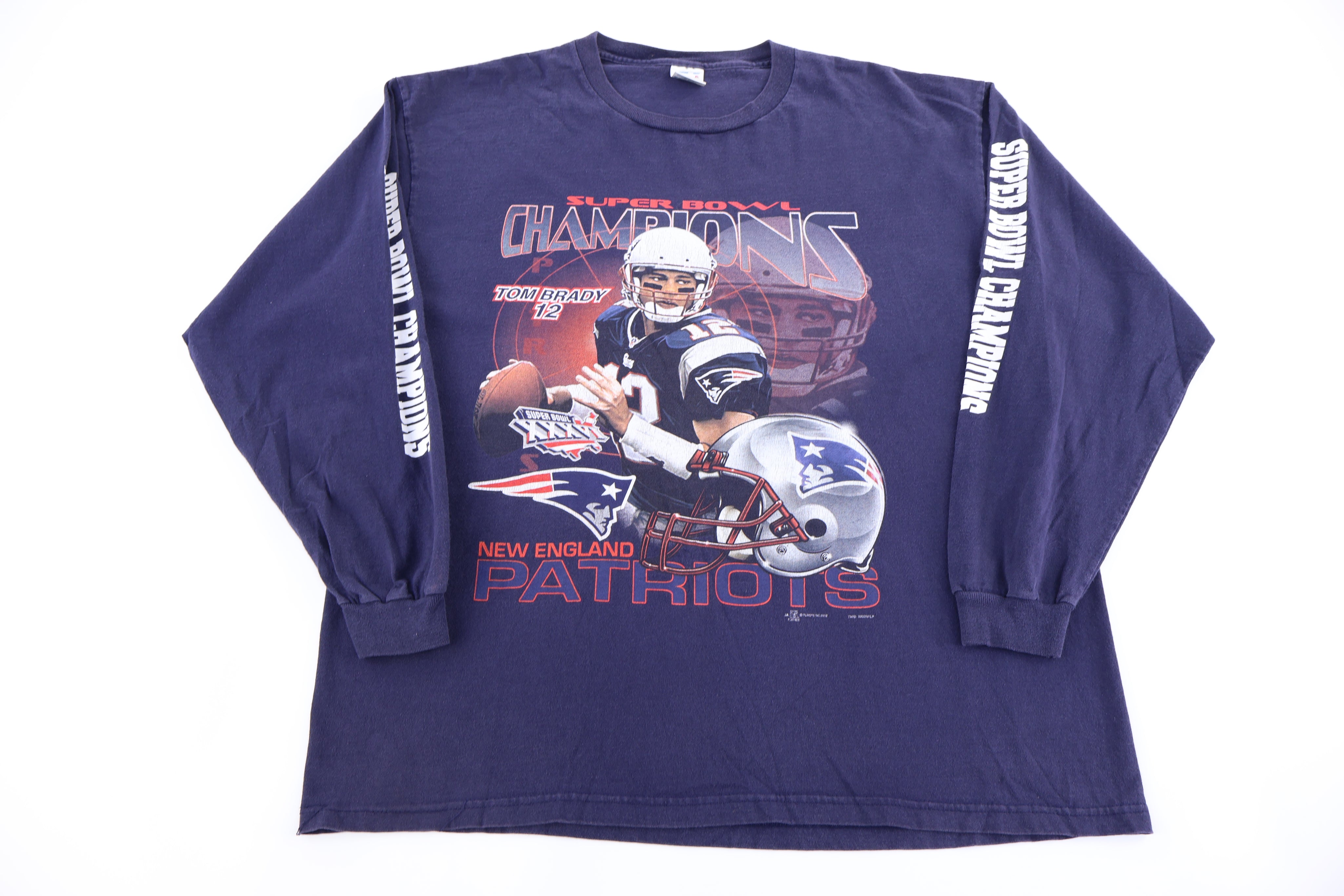 2003 New England Patriots Football Tom Brady LS T-shirt