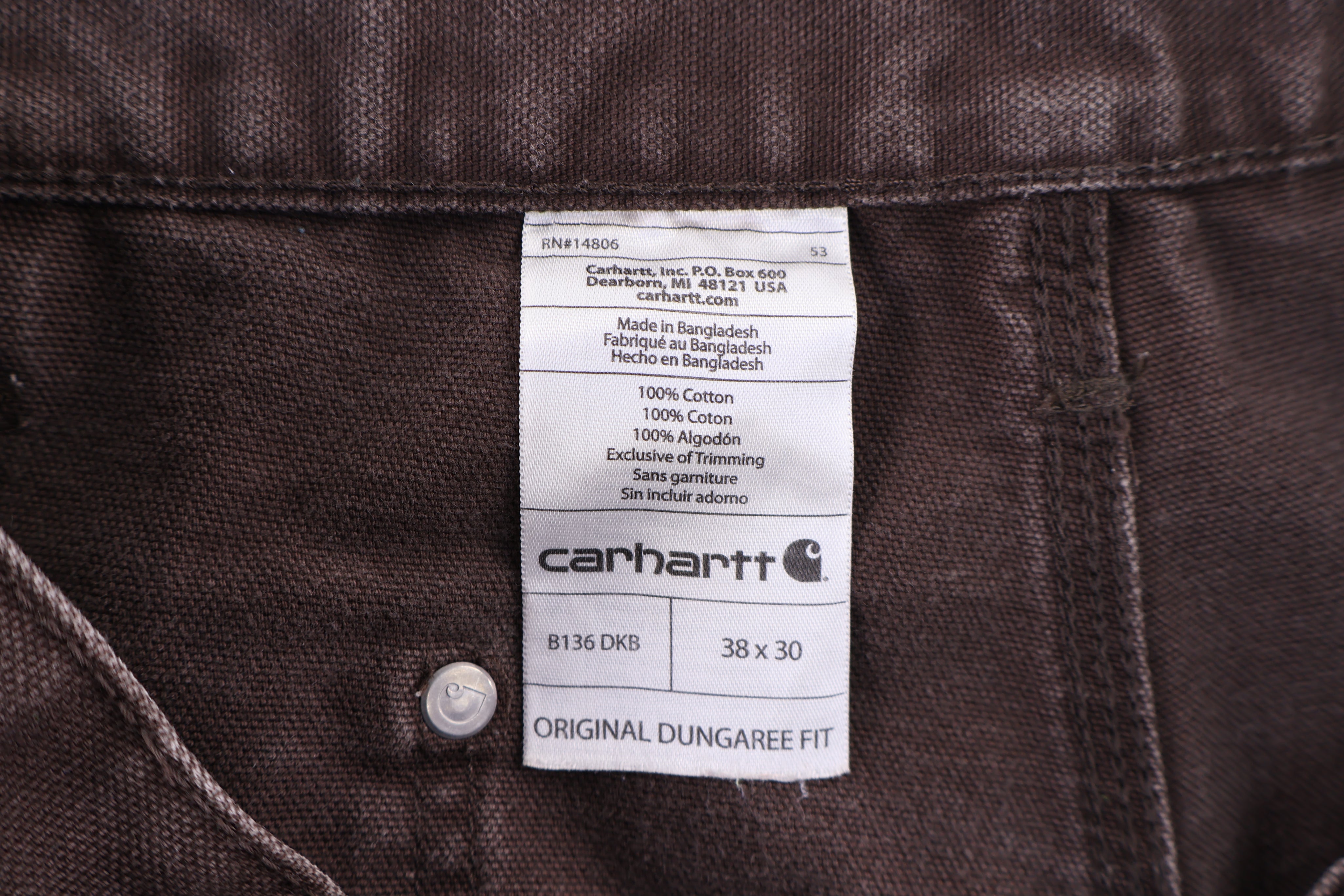 Carhartt Logo Patch Brown Double Knee Pants