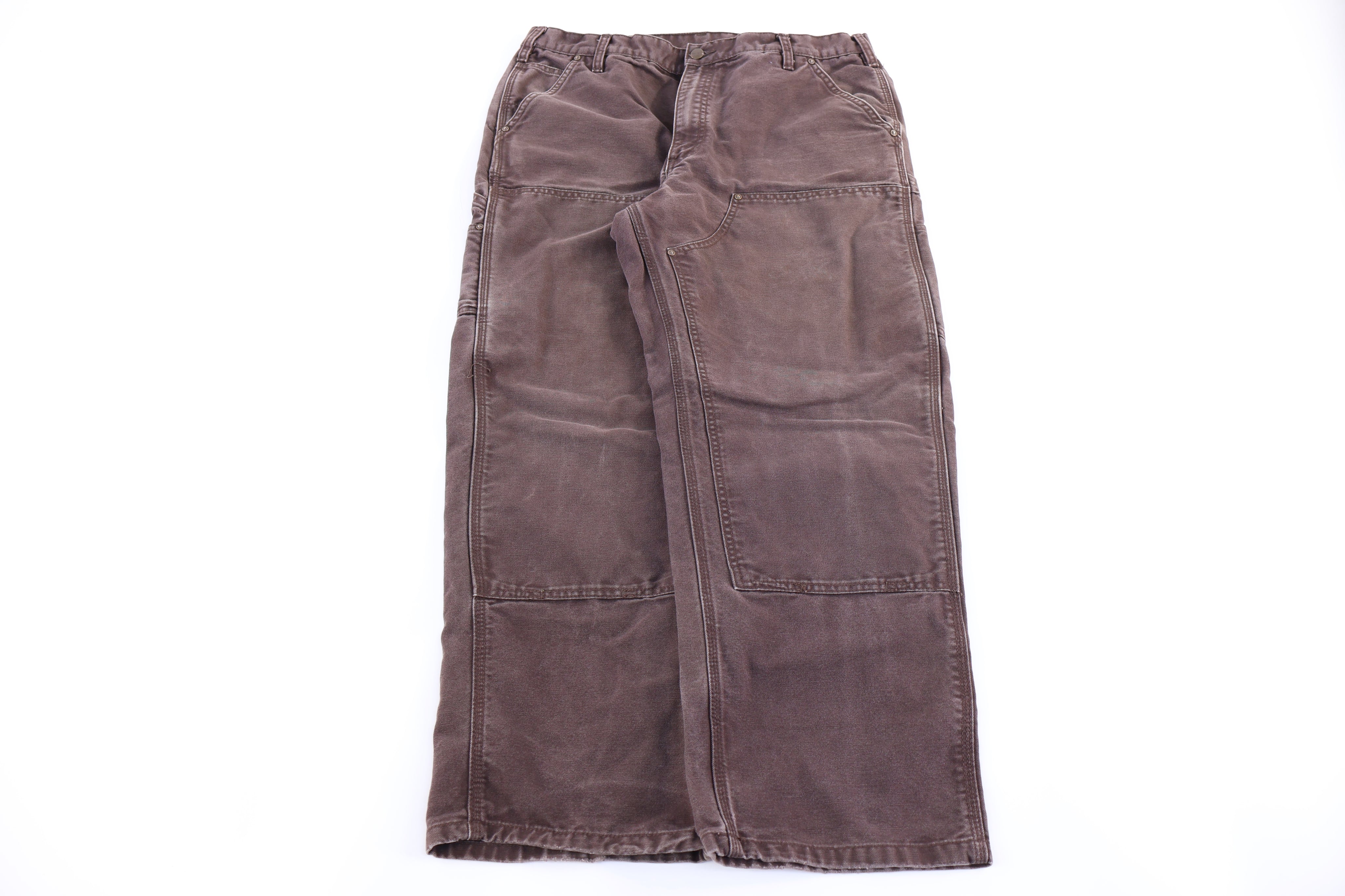 Carhartt Logo Patch Brown Double Knee Pants