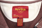 Hard Rock Cafe Embroidered Brown Full Zip Jacket