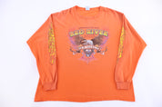 2008 Memorial Day Run Biker Flames Graphic LS T-shirt