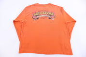2008 Memorial Day Run Biker Flames Graphic LS T-shirt