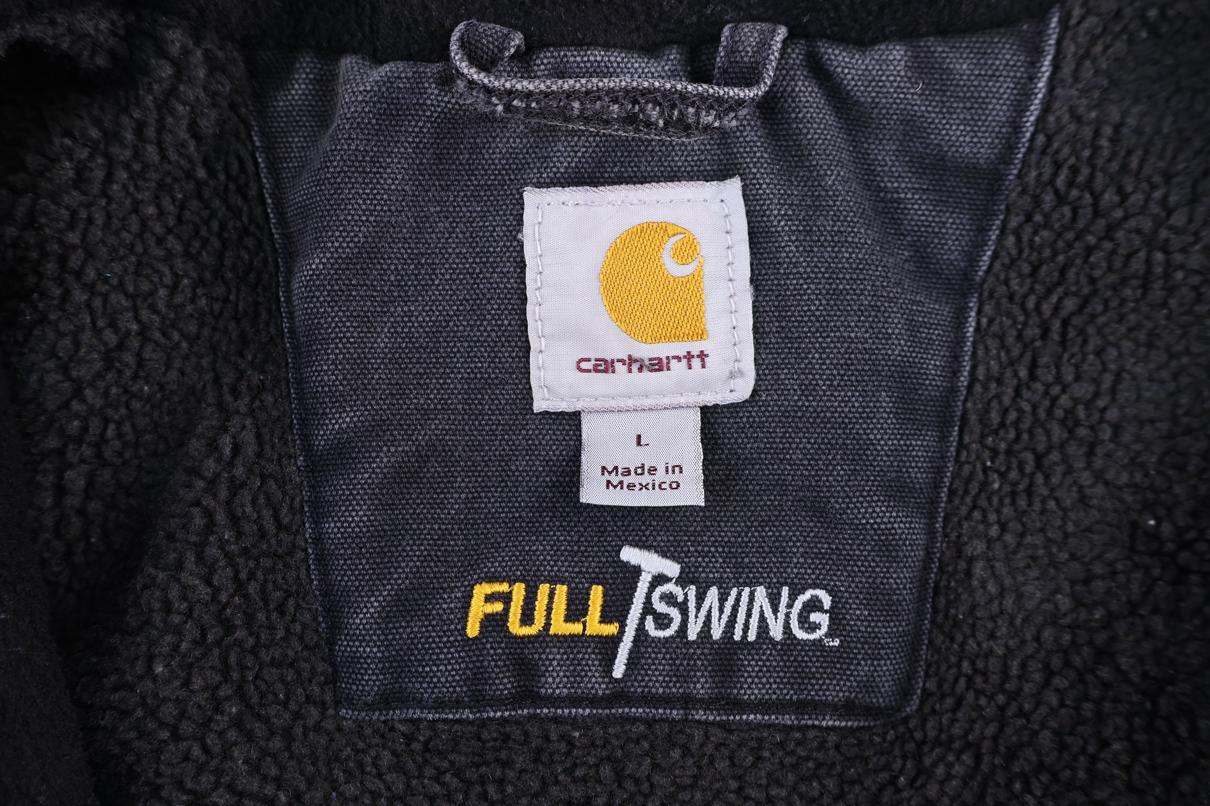 Carhartt Logo Patch Black Full Zip Jacket