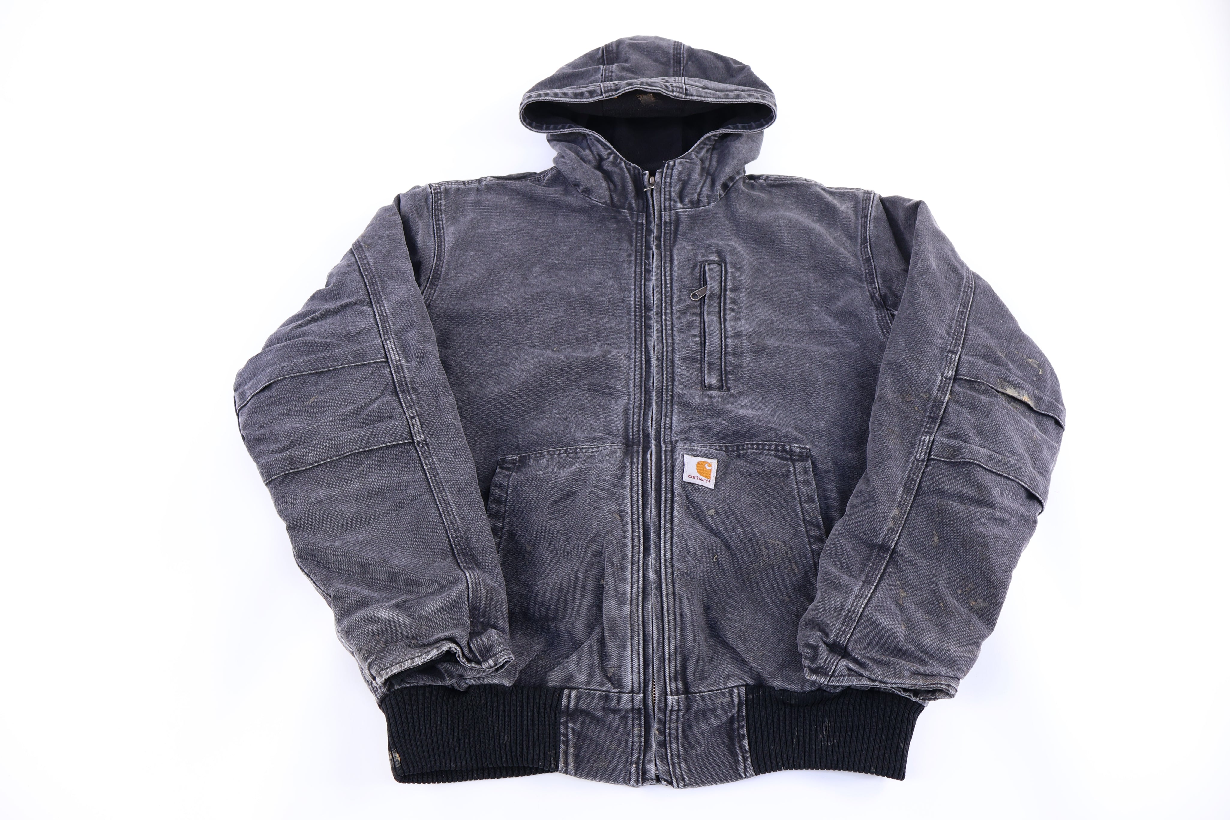 Carhartt Logo Patch Black Full Zip Jacket