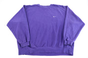 Vintage Nike Embroidered Logo Purple Sweatshirt