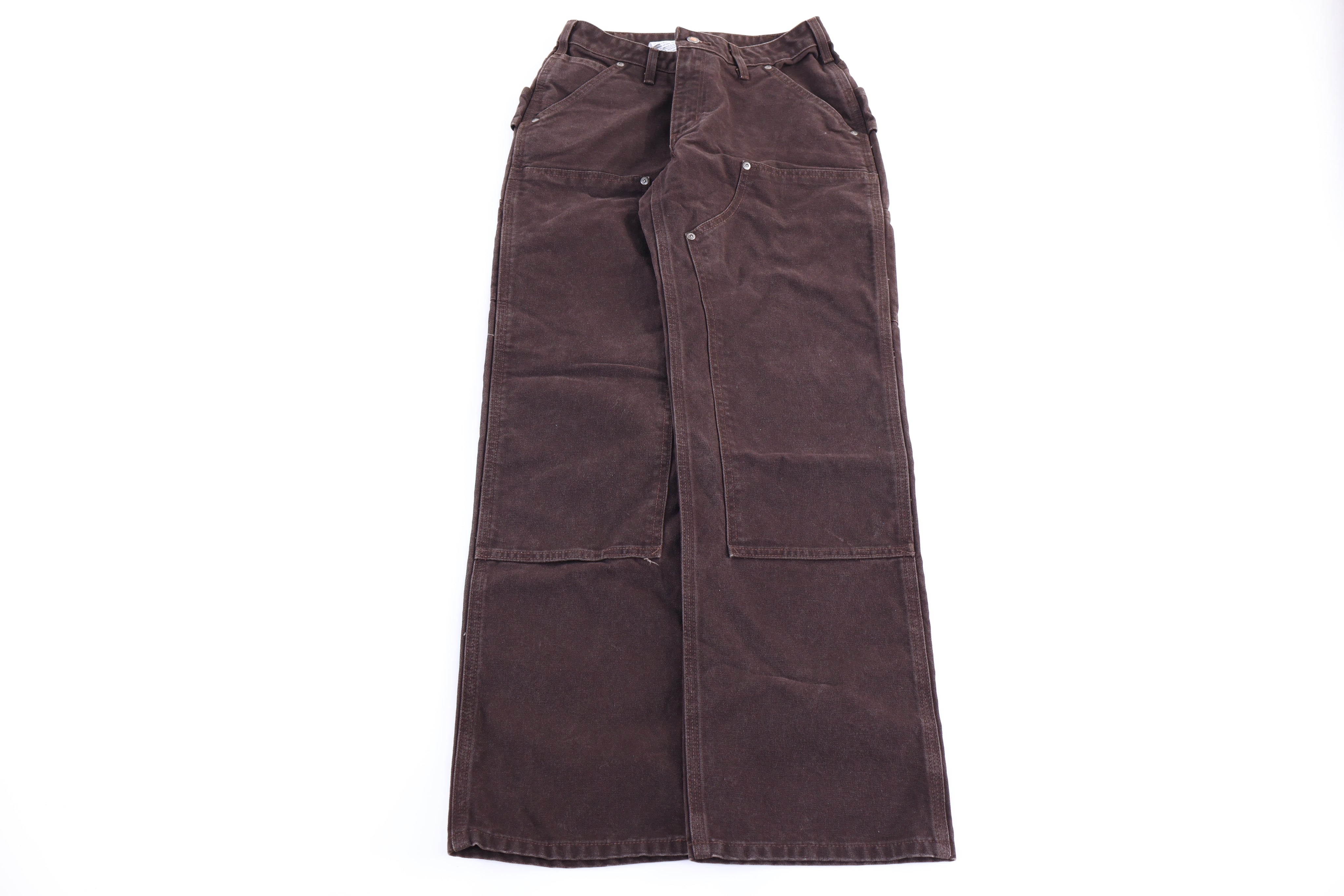 Women's Carhartt Logo Patch Brown Double Knee Pants