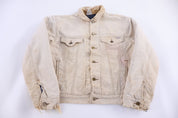 Carhartt Logo Patch Tan Blanket Lined Trucker Jacket