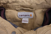 Carhartt Logo Patch Tan Fleece Lined LS Button Down