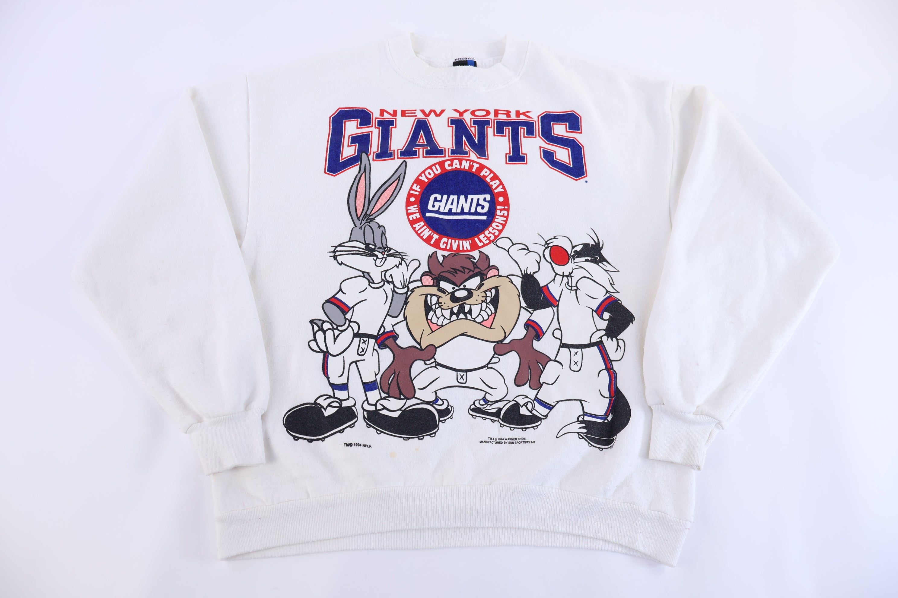 1994 Looney Tunes New York Giants Football Sweatshirt