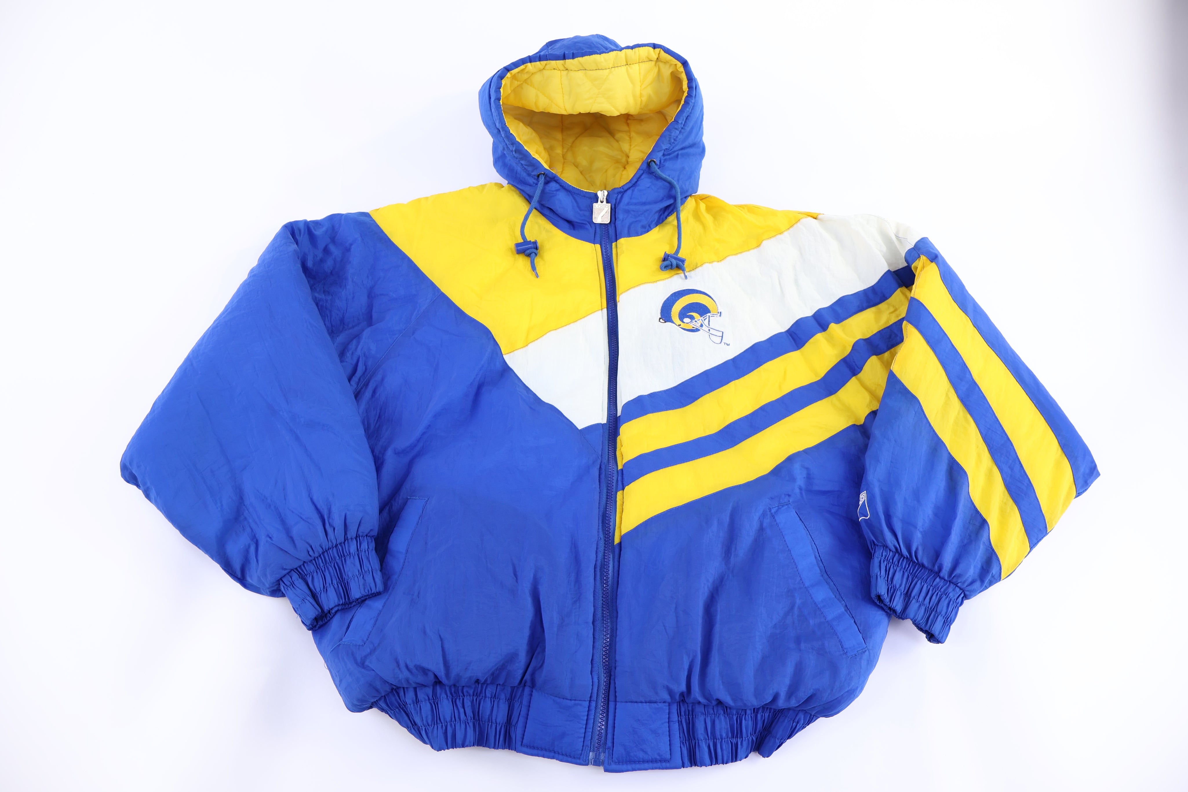 90's St. Louis Rams Full Zip Puffer Jacket