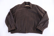 Columbia Full Zip Brown Leather  Jacket