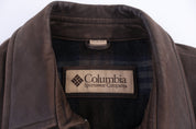 Columbia Full Zip Brown Leather  Jacket