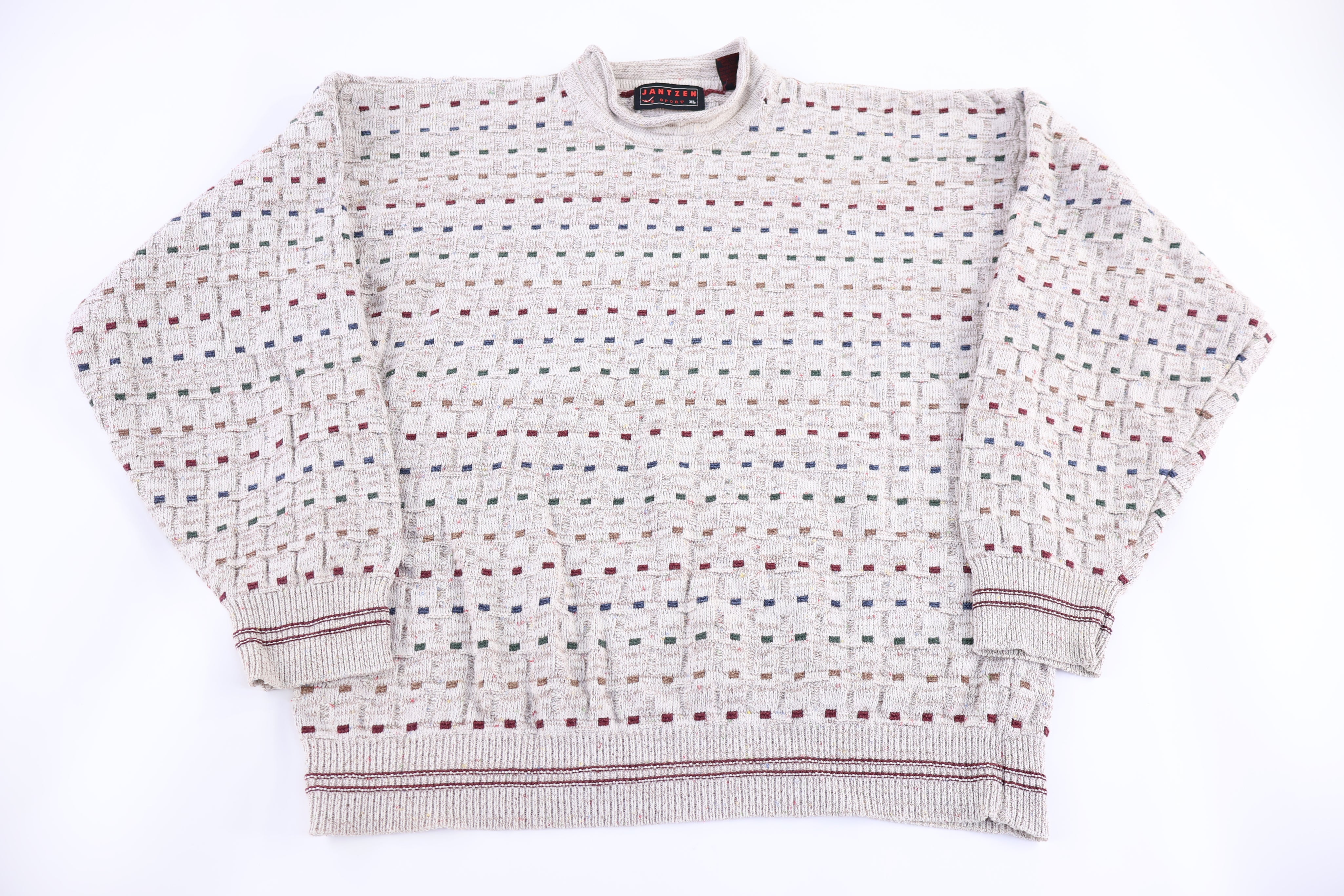 90's Jantzen Multipattern Knit Sweater