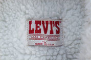 80's Levi's Black Washed Sherpa Lined Vest