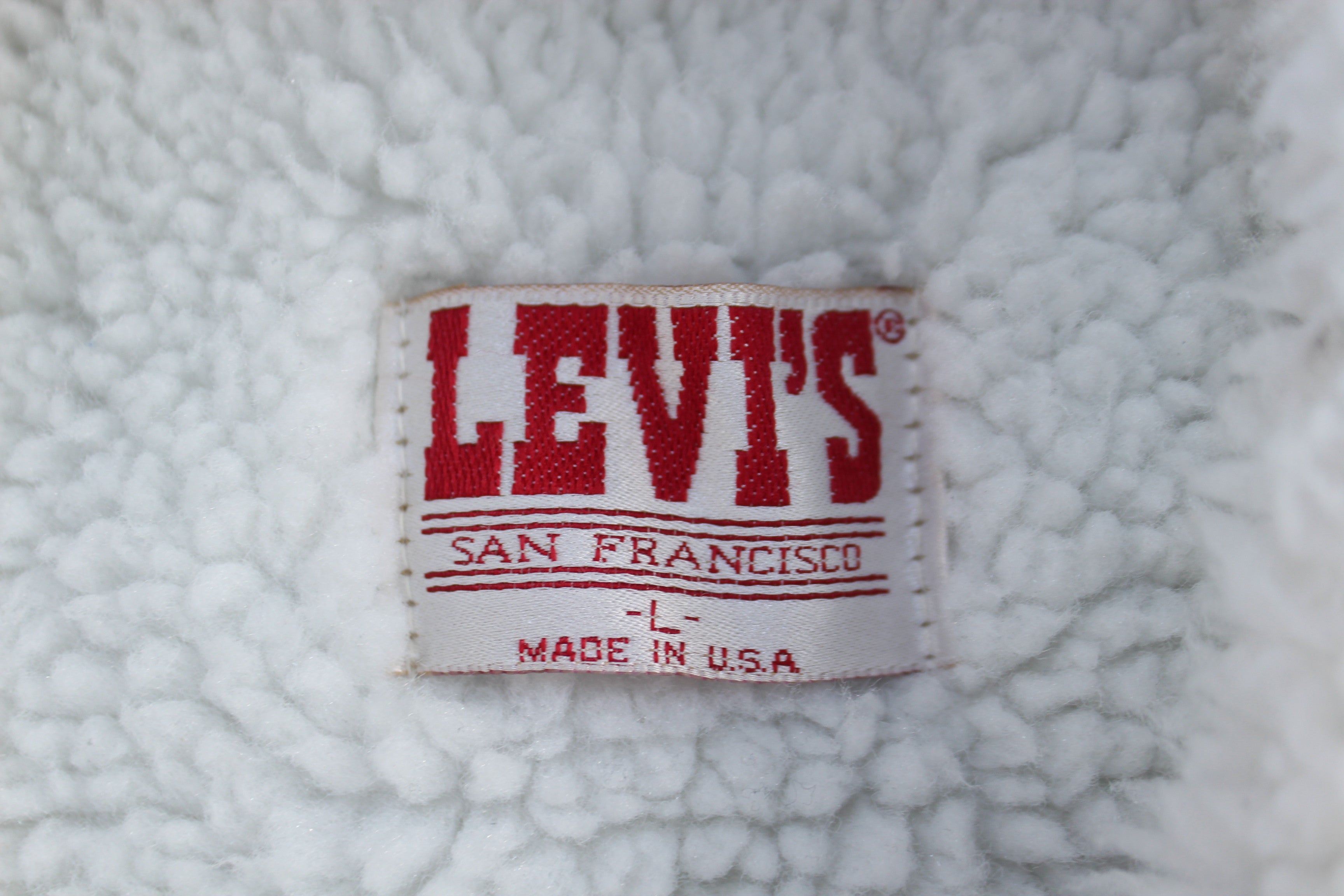 80's Levi's Black Washed Sherpa Lined Vest